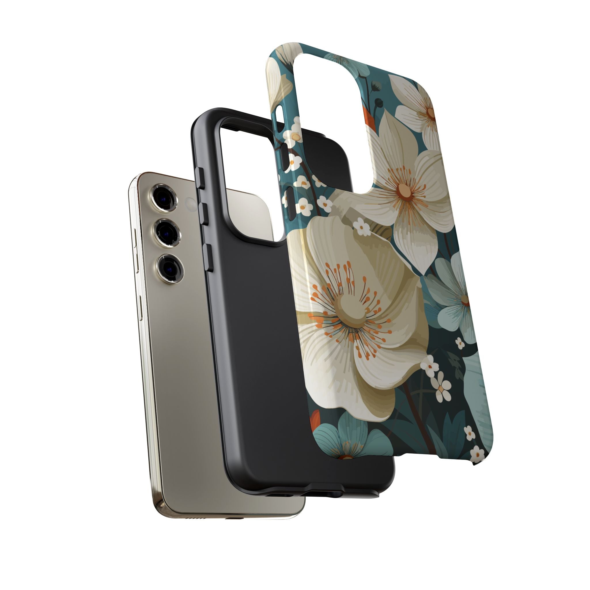 Floral Phone Case, Stylish Tough Cases with Botanical Design, Flower Print Phone Cover, Gifts for Nature Lovers, Eco-Friendly Mobile Cover