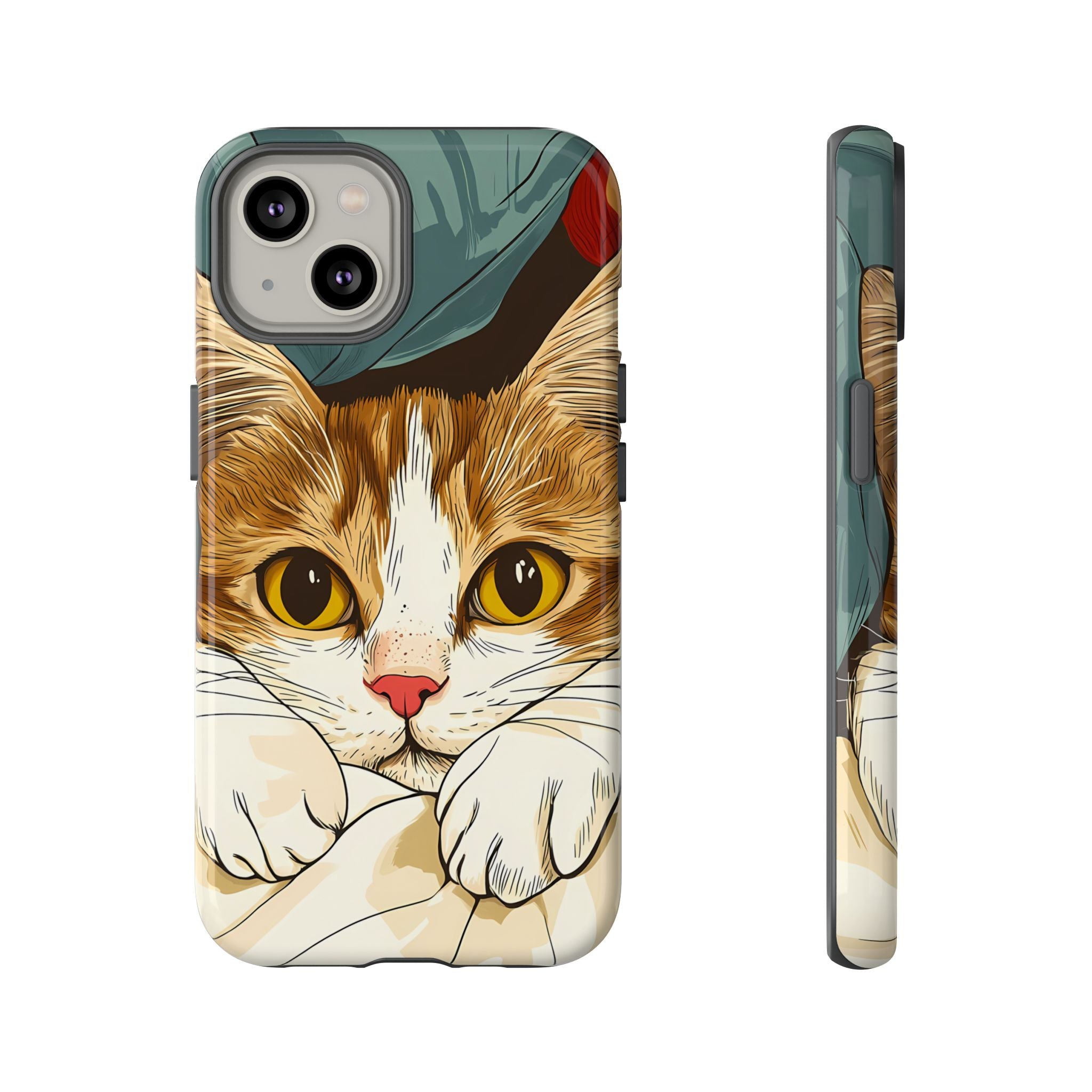 Cute Cat Phone Case - Ideal for Cat Lovers, Pet Owners, Birthday Gifts, Smartphone Accessories, Funny Pet Humor