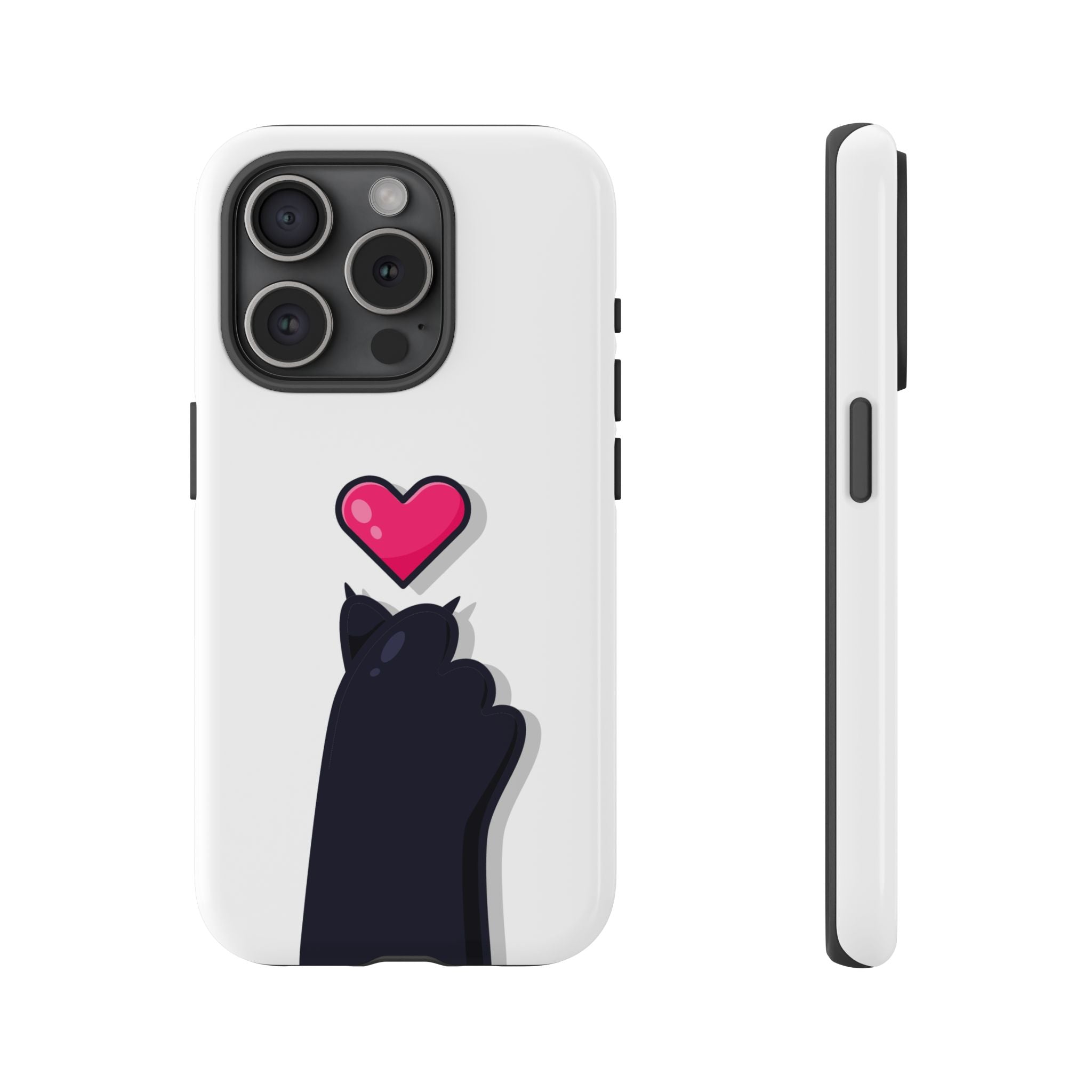 Cute Cat Love Phone Case, Tough Cell Phone Cover, Animal Lover Gifts, Pet Parent Accessories, Valentine's Day Essentials