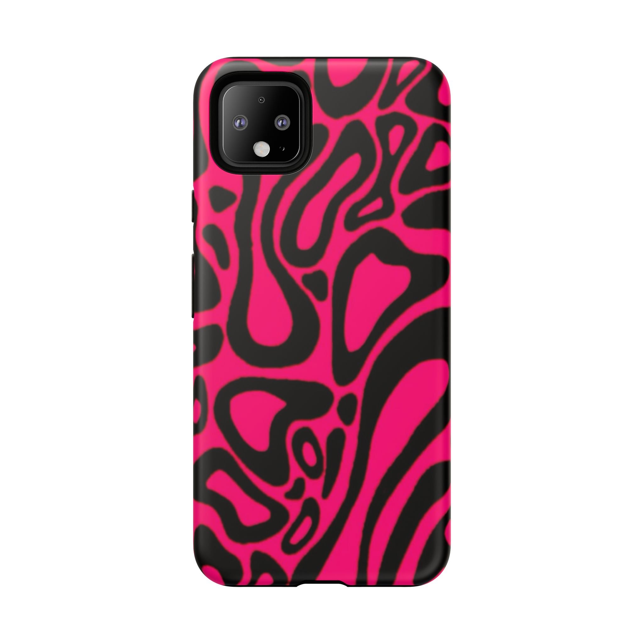 Bold Pink Patterned Phone Case, Stylish Tough Case, Trendy Accessory, Gift for Her, Tech Protection