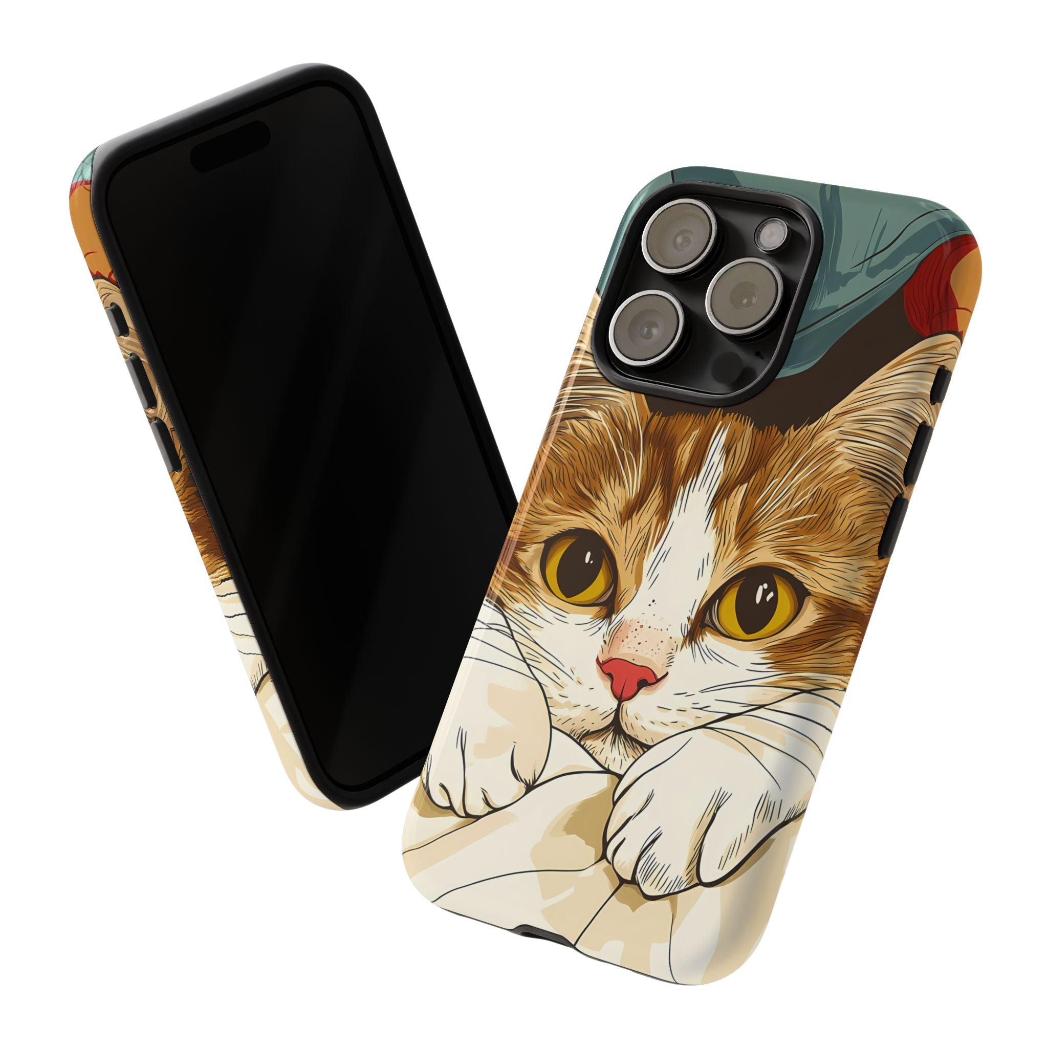 Cute Cat Phone Case - Ideal for Cat Lovers, Pet Owners, Birthday Gifts, Smartphone Accessories, Funny Pet Humor