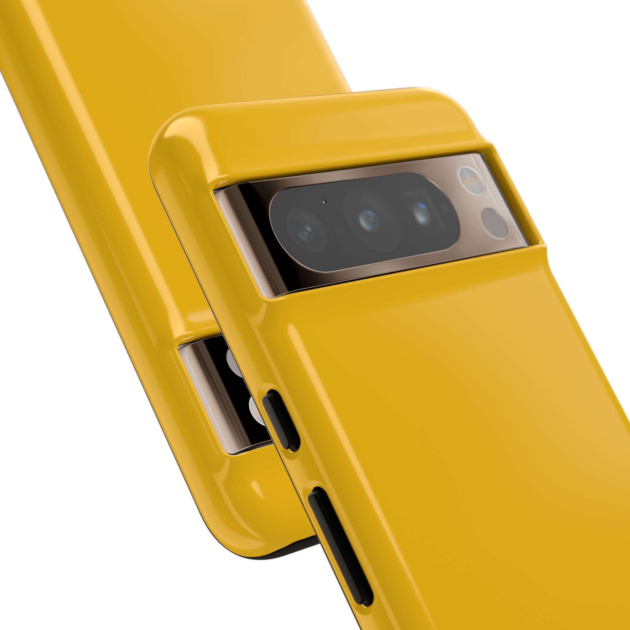 Motorcycle Phone Case, Tough Phone Cover, Gift for Bikers, Durable Tech Accessory, Yellow Motorcycle Design