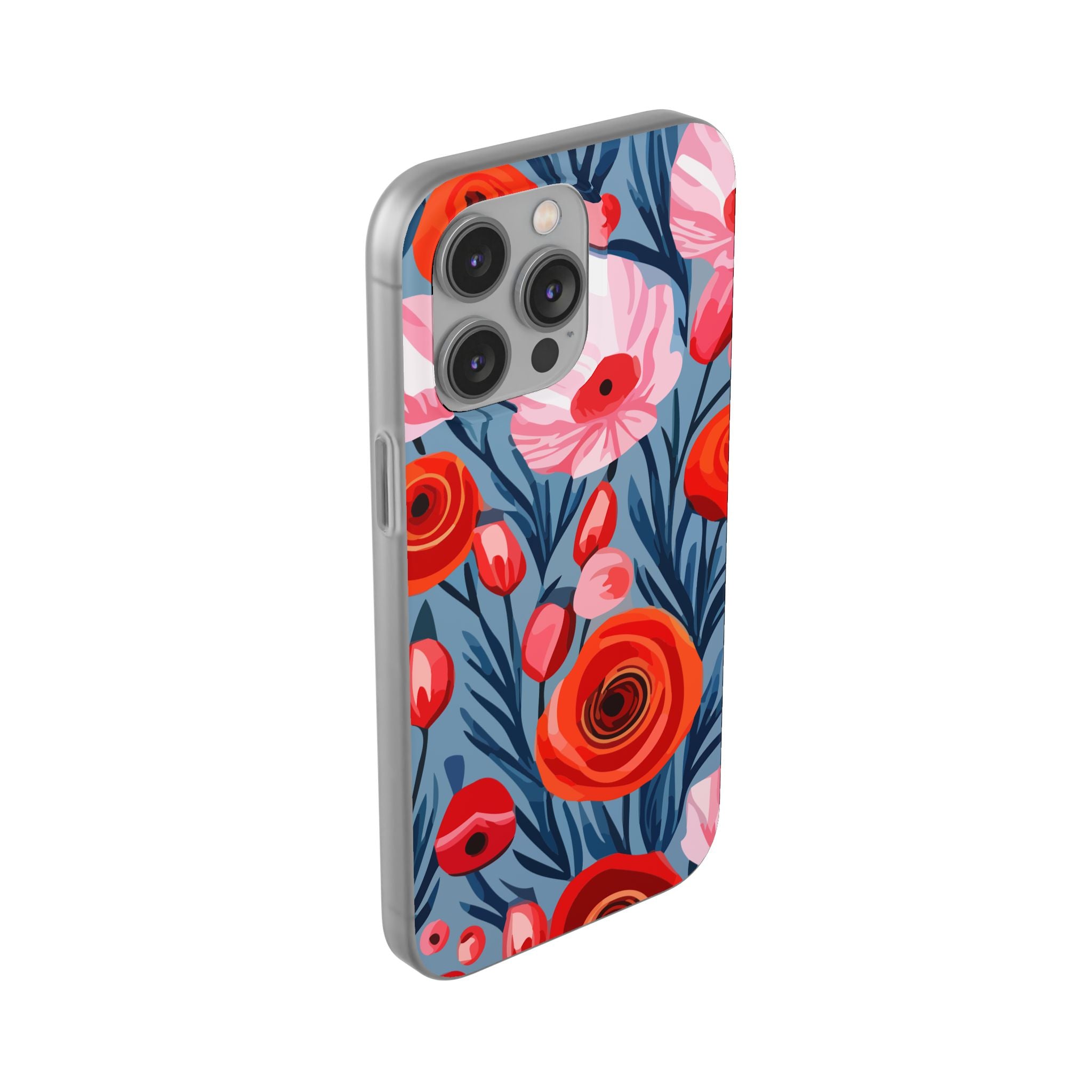 Beautiful Floral Flexi Cases for Phone, Stylish Protective Cover, Gift for Her, Phone Accessories, Floral Design