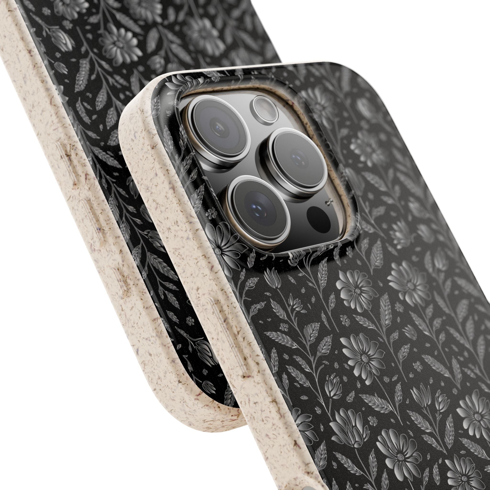 Eco-Friendly Floral Phone Case, Biodegradable iPhone Case, Sustainable Fashion Accessory, Nature Lover Gift, Eco-Conscious Phone Cover