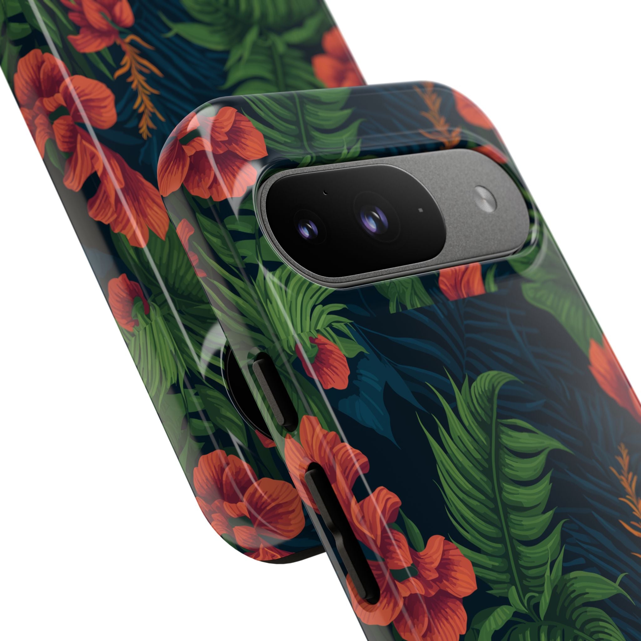 Tropical Phone Case with Floral Design, Eco-Friendly Protection for Summer Vibes, Ideal Gift for Nature Lovers, Vibrant Background