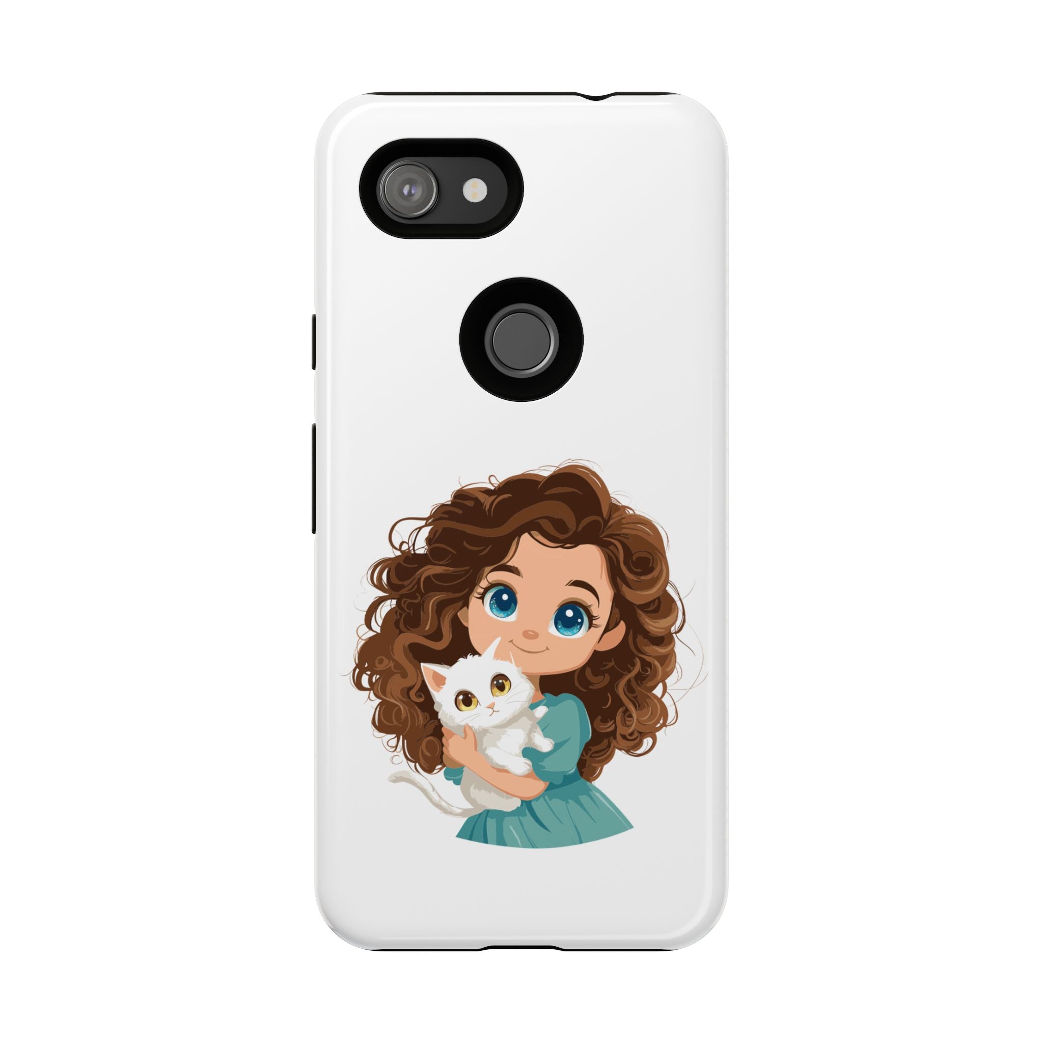 Cute Cat Lover Phone Case, Tough Phone Cover, Pet Lover Gift, Personalized Gift, Kids Phone Case, Animal Lover Accessories