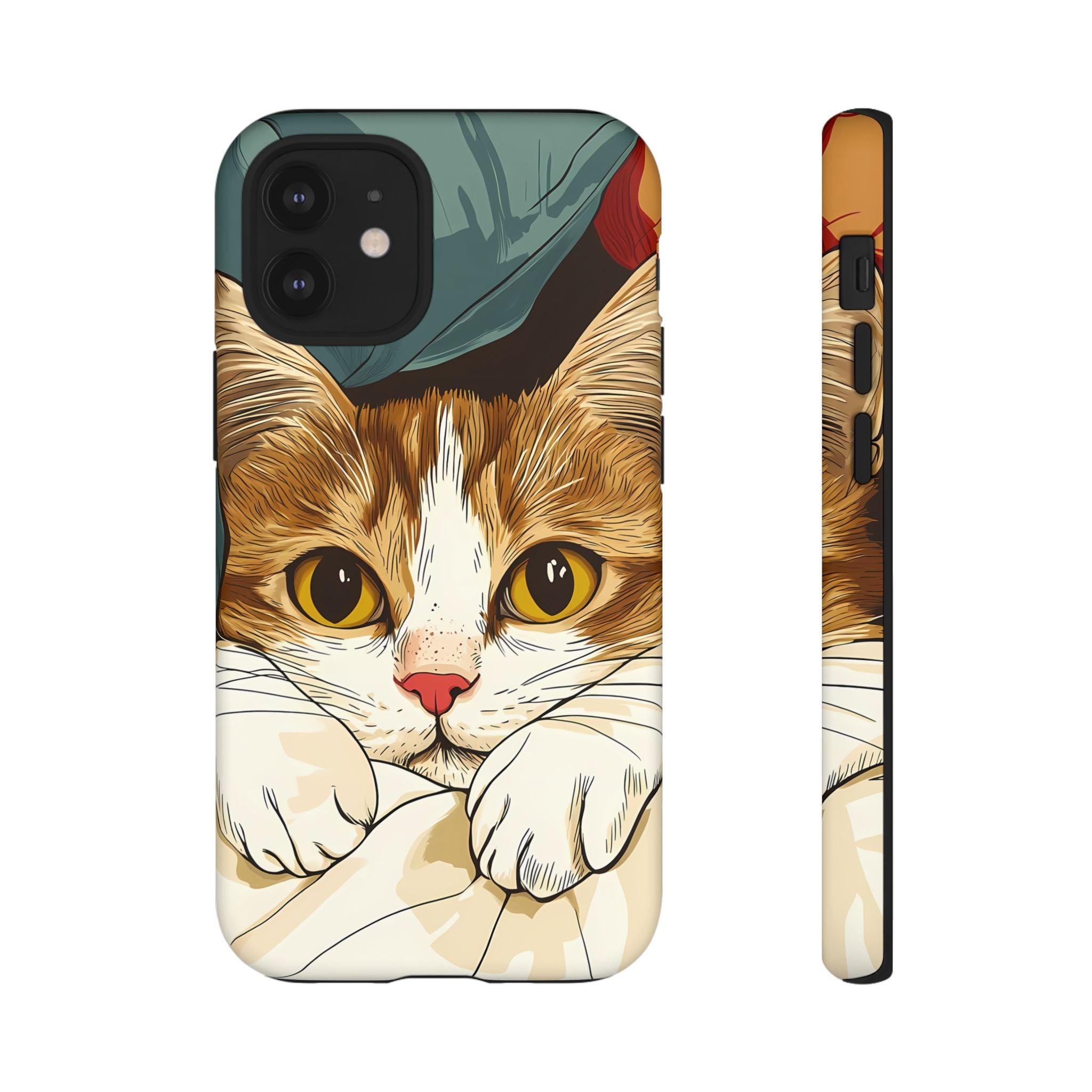Cute Cat Phone Case - Ideal for Cat Lovers, Pet Owners, Birthday Gifts, Smartphone Accessories, Funny Pet Humor