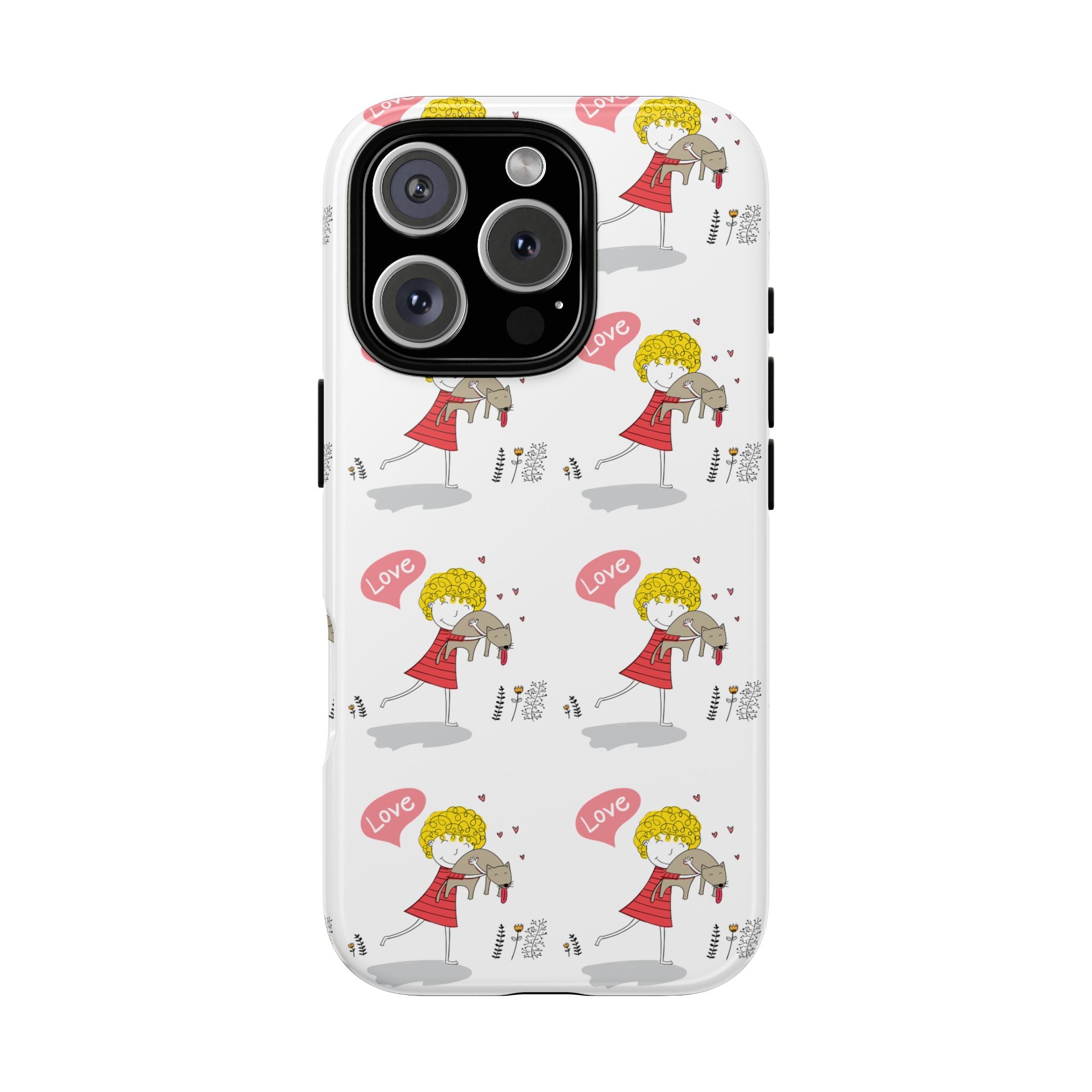 Love-Themed Phone Case | Cute Pet Lover Accessory, Perfect Gift for Birthdays, Anniversaries, Animal Lovers, Valentine's Day
