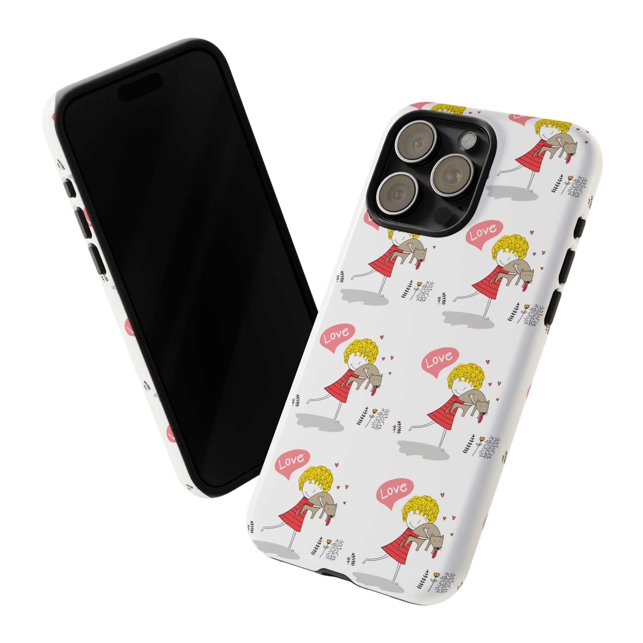 Love-Themed Phone Case | Cute Pet Lover Accessory, Perfect Gift for Birthdays, Anniversaries, Animal Lovers, Valentine's Day