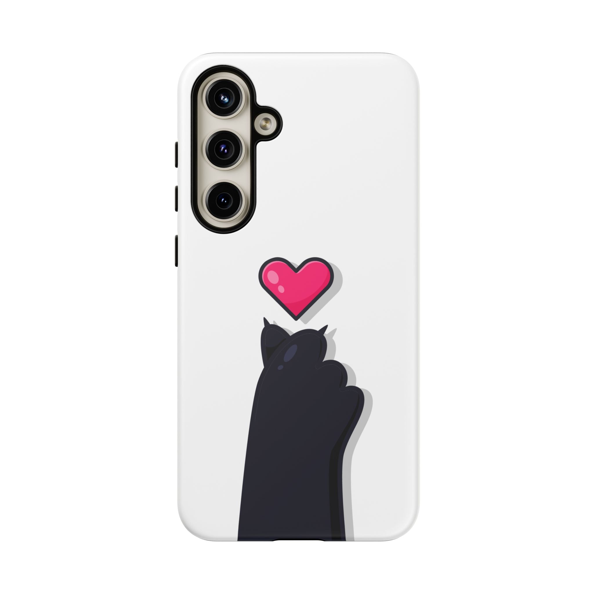 Cute Cat Love Phone Case, Tough Cell Phone Cover, Animal Lover Gifts, Pet Parent Accessories, Valentine's Day Essentials