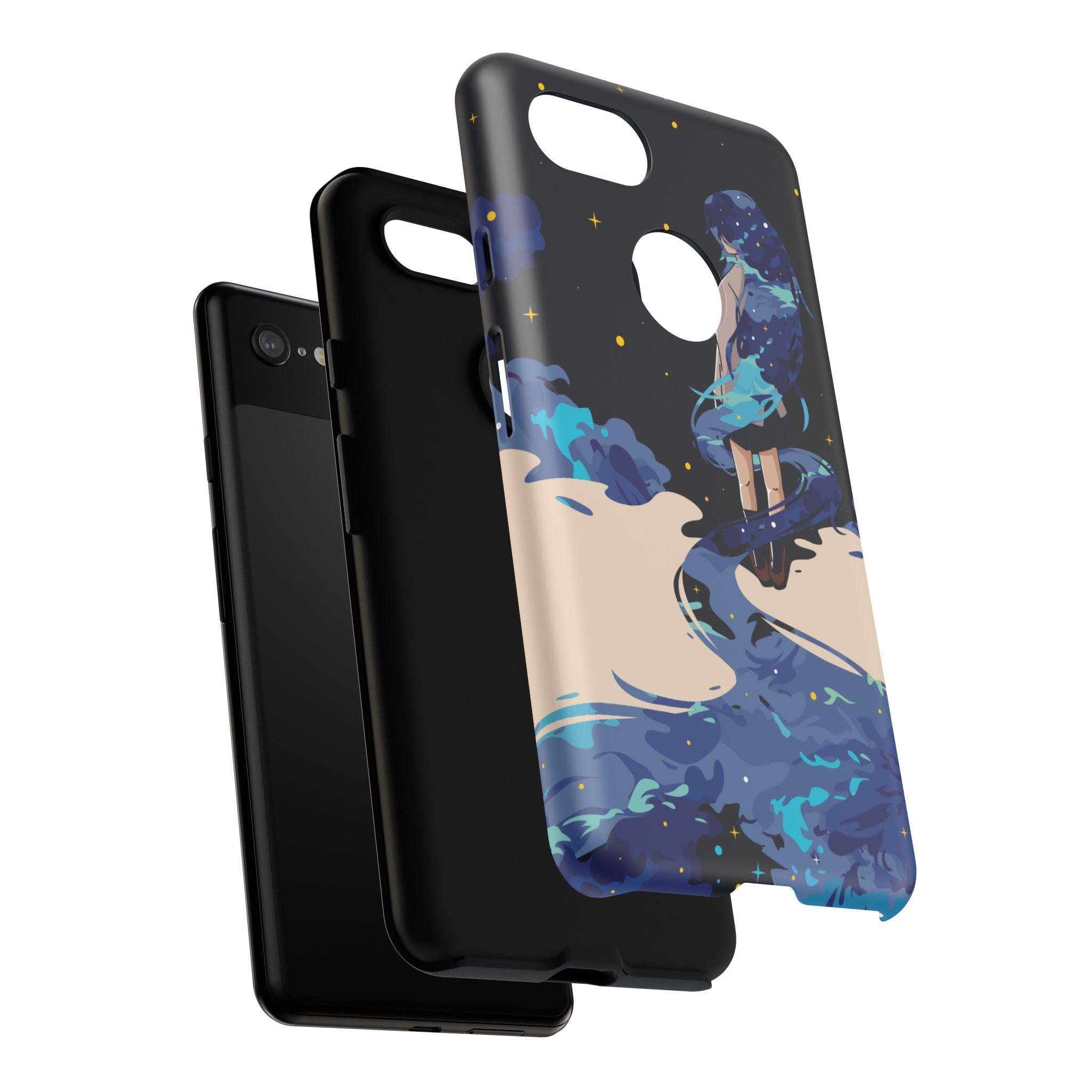 Galaxy-Inspired Phone Case, Celestial Design, Tough Phone Cover, Gift for Space Lovers, Artsy Accessories, Unique Merchandise