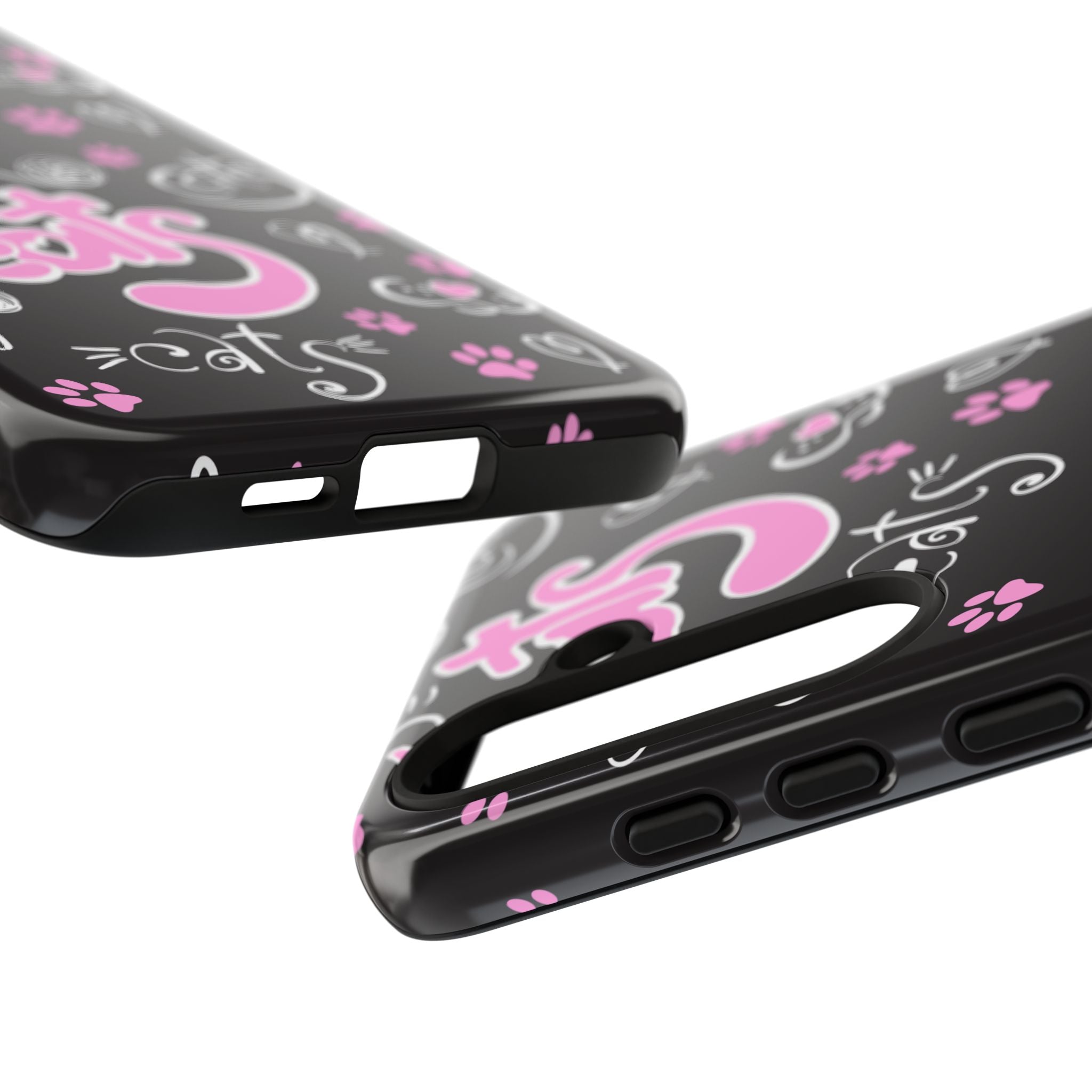 Cute Cat Print Phone Cases, Tough Cases for Cat Lovers, Pet Phone Cover, Gift for Cat Moms, Stylish Phone Accessories
