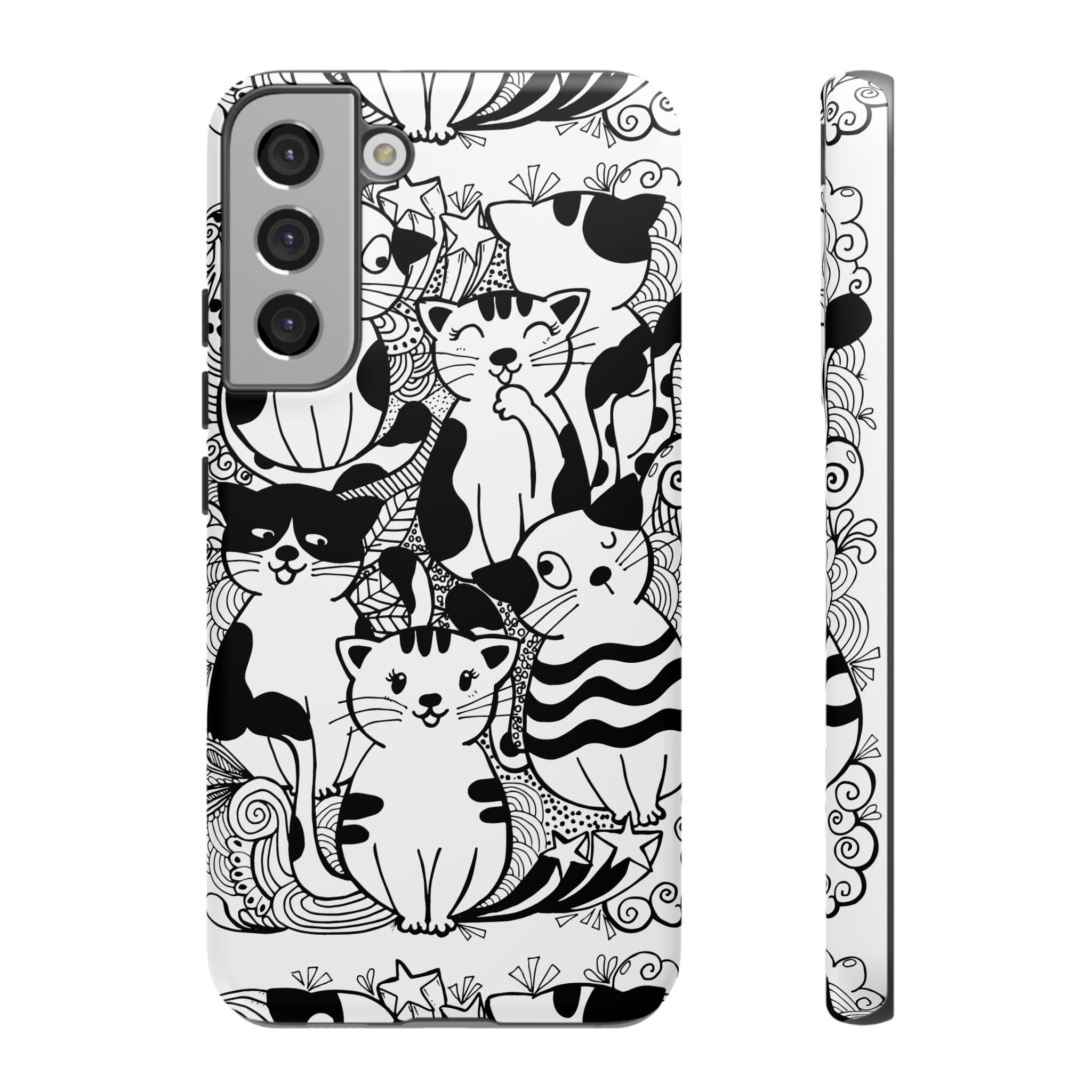 Cat-Themed Phone Case, Cute Cat Art, Pet Lover Gift, Birthday Present, Unique Cat Decor, Fun Tech Accessories, Animal Lover Case