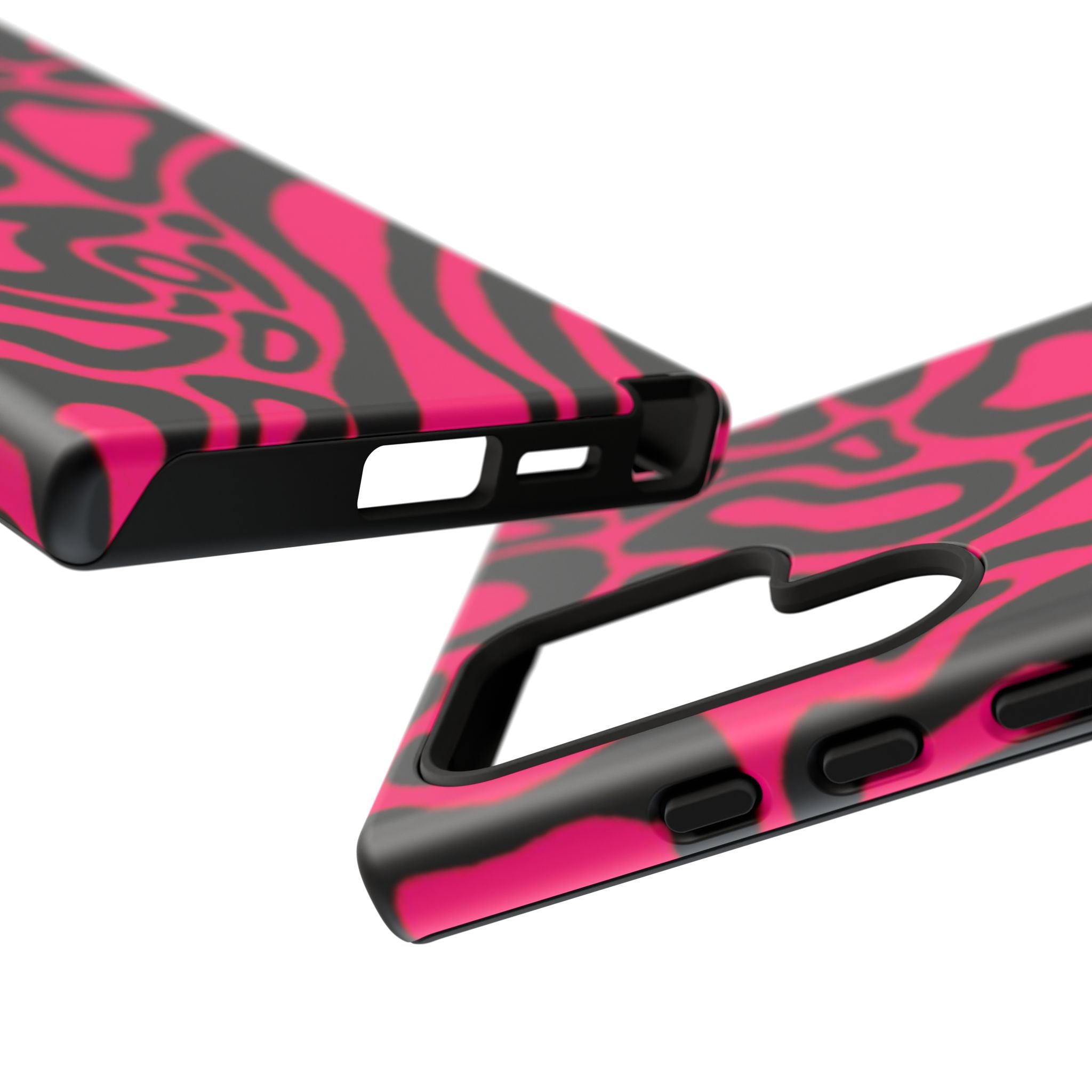 Bold Pink Patterned Phone Case, Stylish Tough Case, Trendy Accessory, Gift for Her, Tech Protection