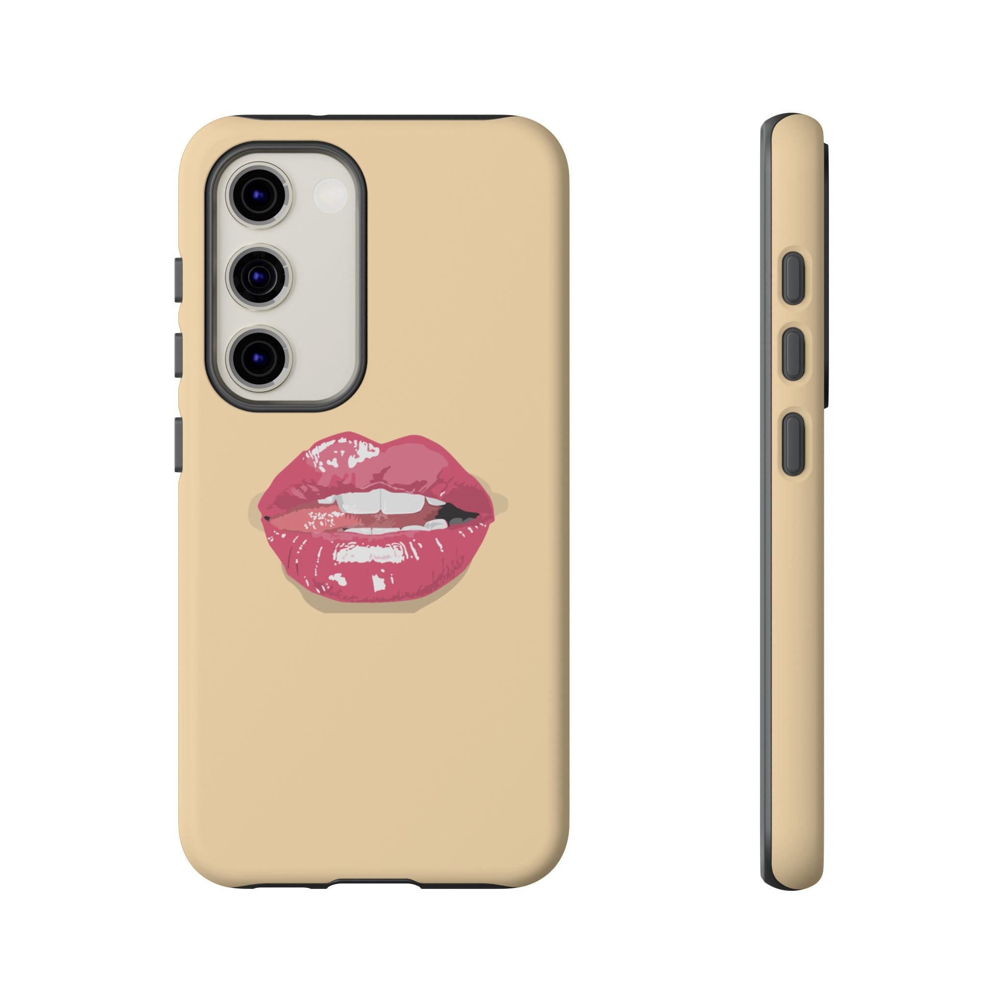 Stylish Phone Case with Lip Print, Trendy Mobile Cover, Fashion Accessory, Gift for Her, Cute Cell Phone Case
