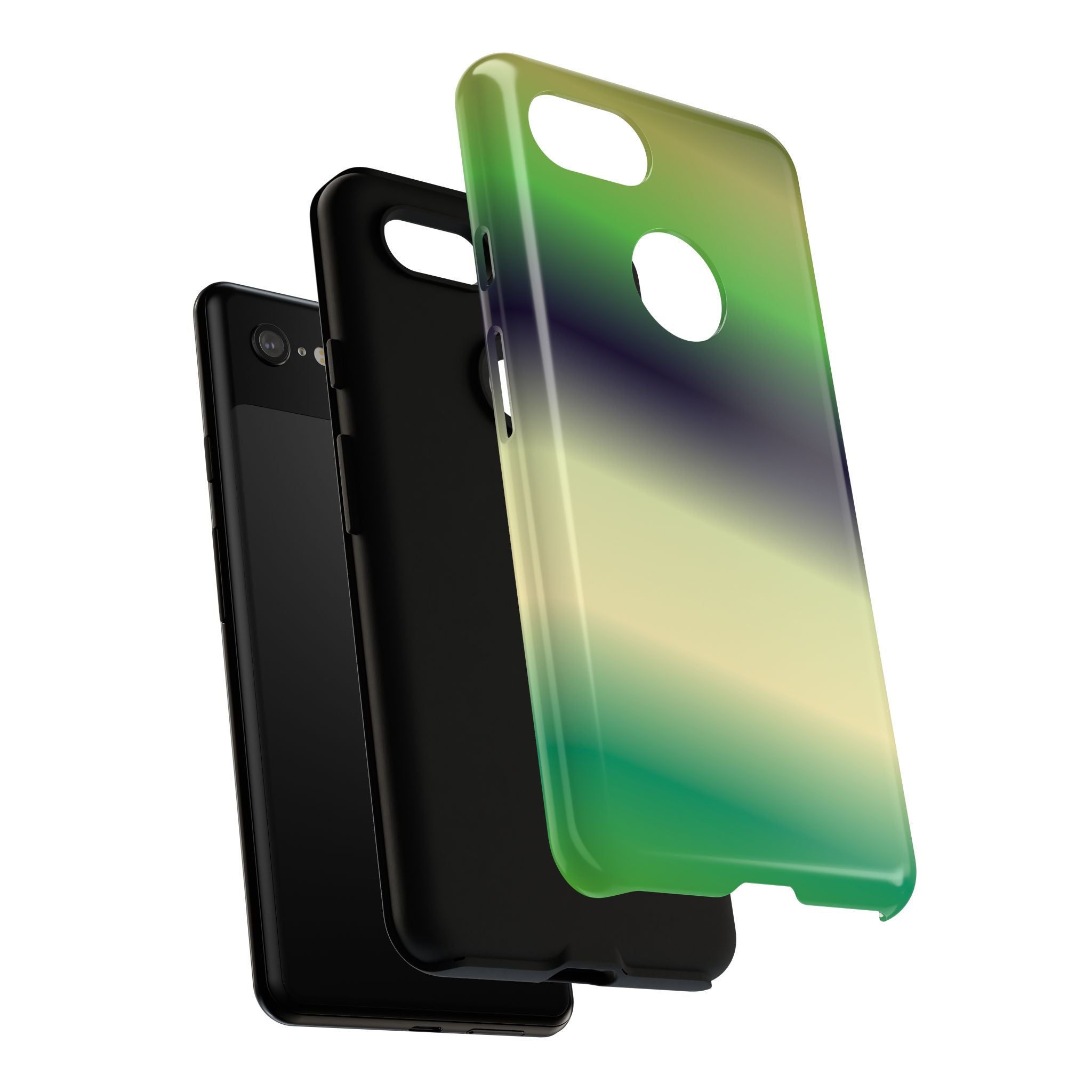 Gradient Phone Case - Tough Cases, Unique Cell Phone Cover, Stylish Tech Accessories, Green and Black Gradient, Perfect Gift