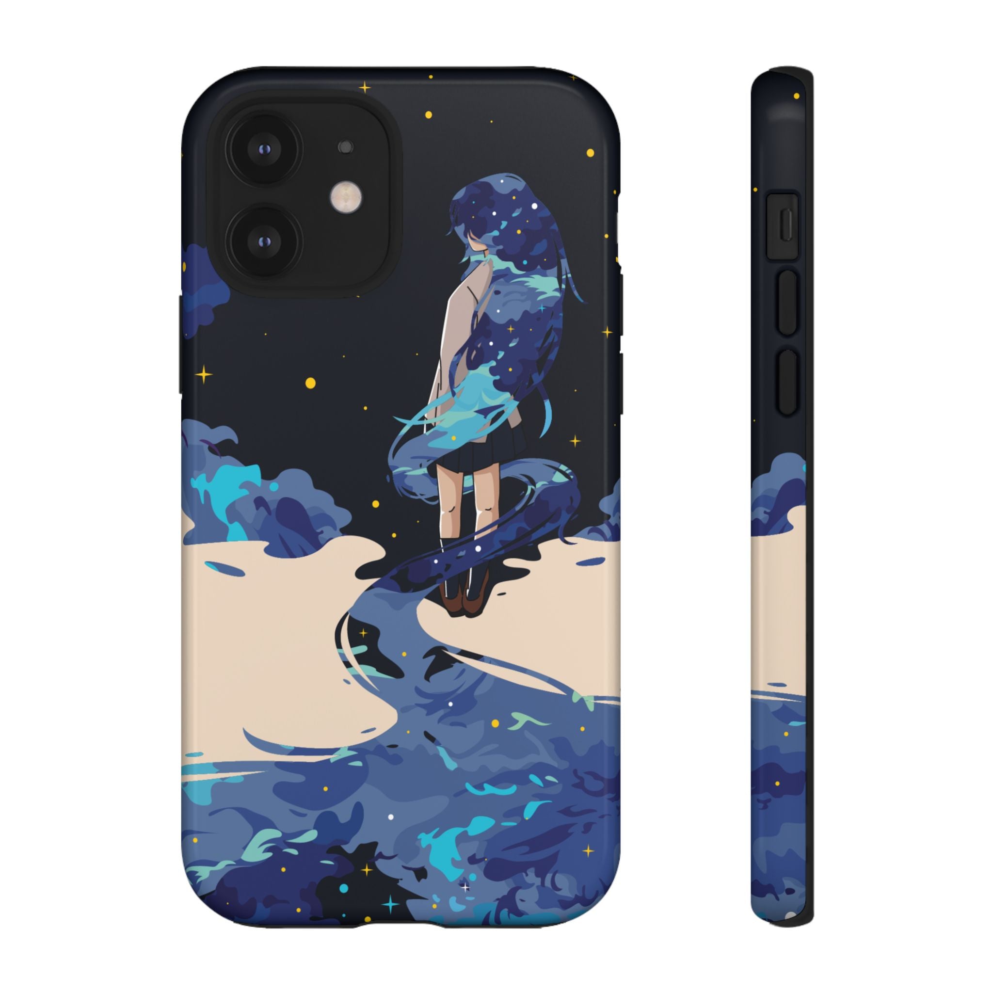 Galaxy-Inspired Phone Case, Celestial Design, Tough Phone Cover, Gift for Space Lovers, Artsy Accessories, Unique Merchandise