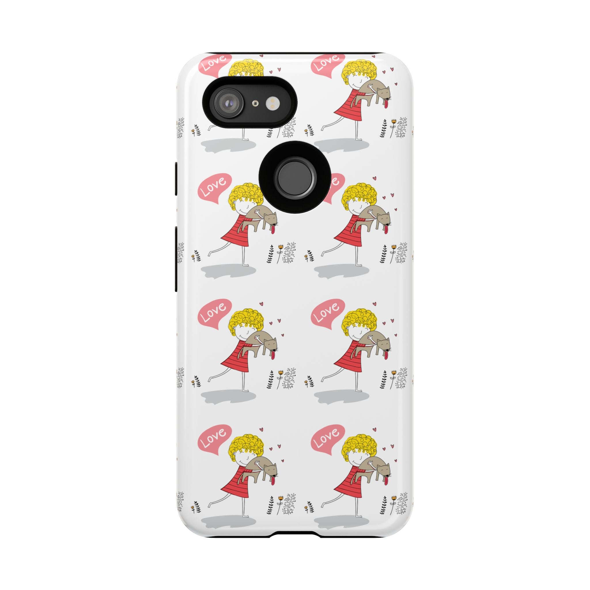 Love-Themed Phone Case | Cute Pet Lover Accessory, Perfect Gift for Birthdays, Anniversaries, Animal Lovers, Valentine's Day