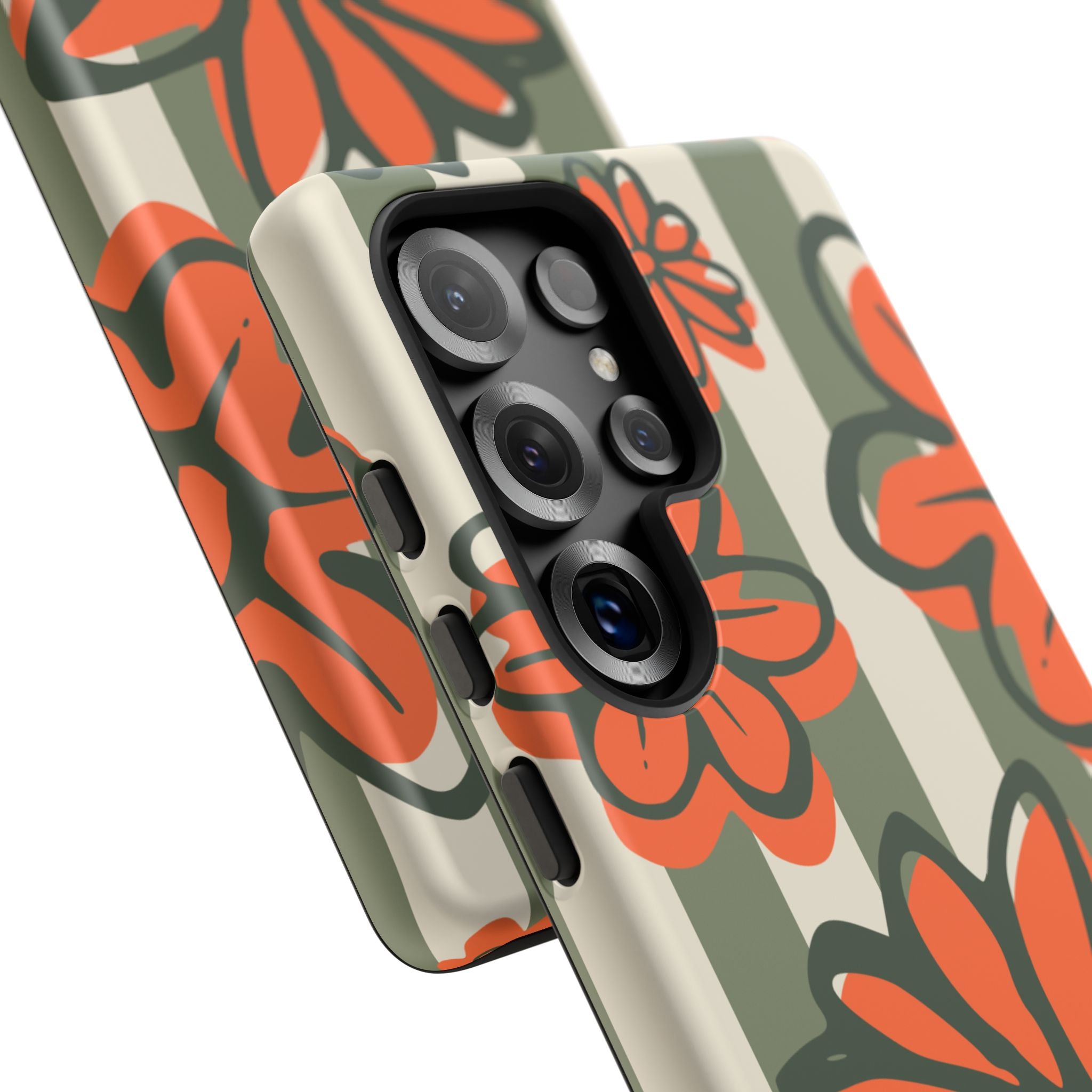 Floral Tough Phone Case - Trendy Protector for Pet Lovers, Super Cute Gift, Floral Design, Stylish Phone Cover, Unique Accessory
