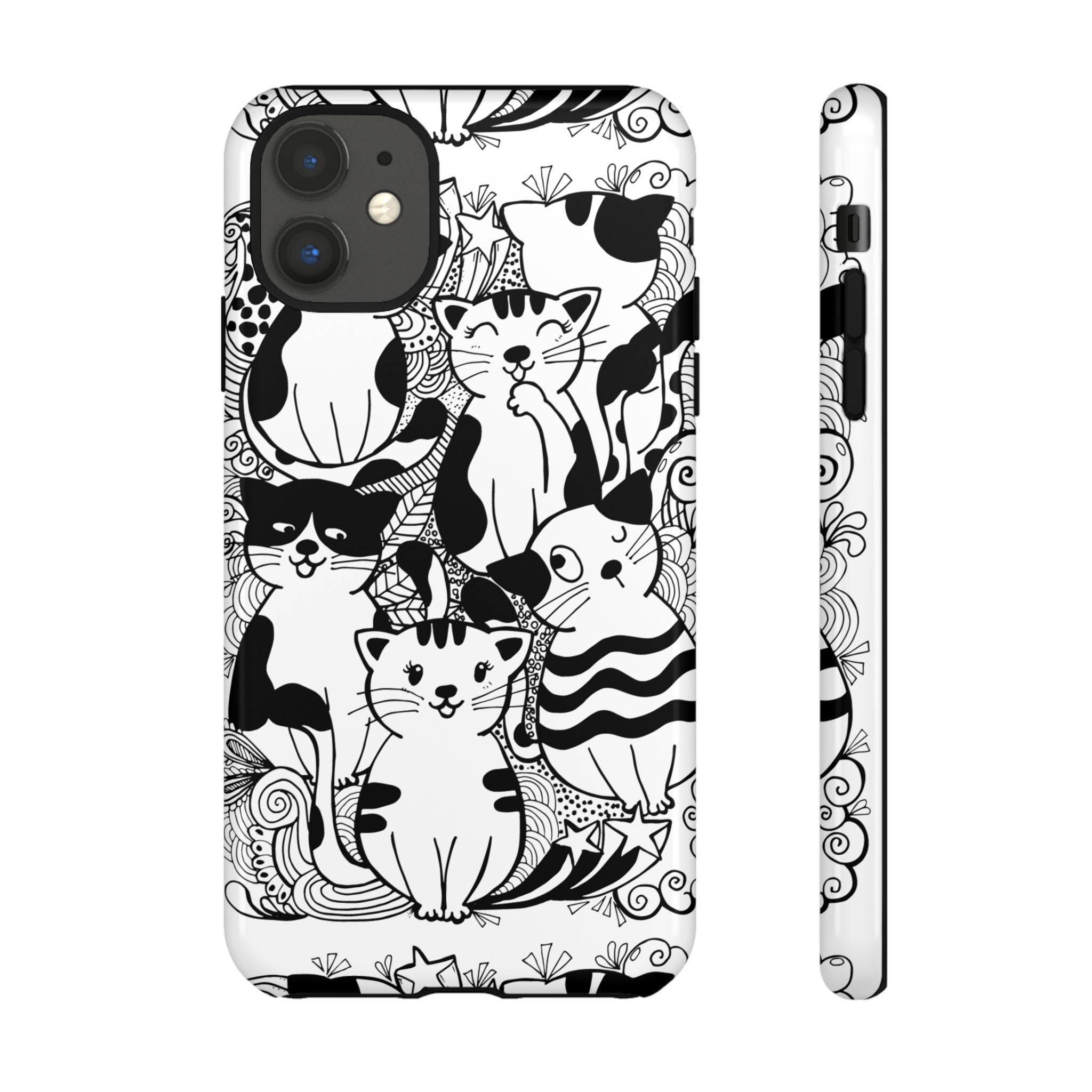 Cat-Themed Phone Case, Cute Cat Art, Pet Lover Gift, Birthday Present, Unique Cat Decor, Fun Tech Accessories, Animal Lover Case