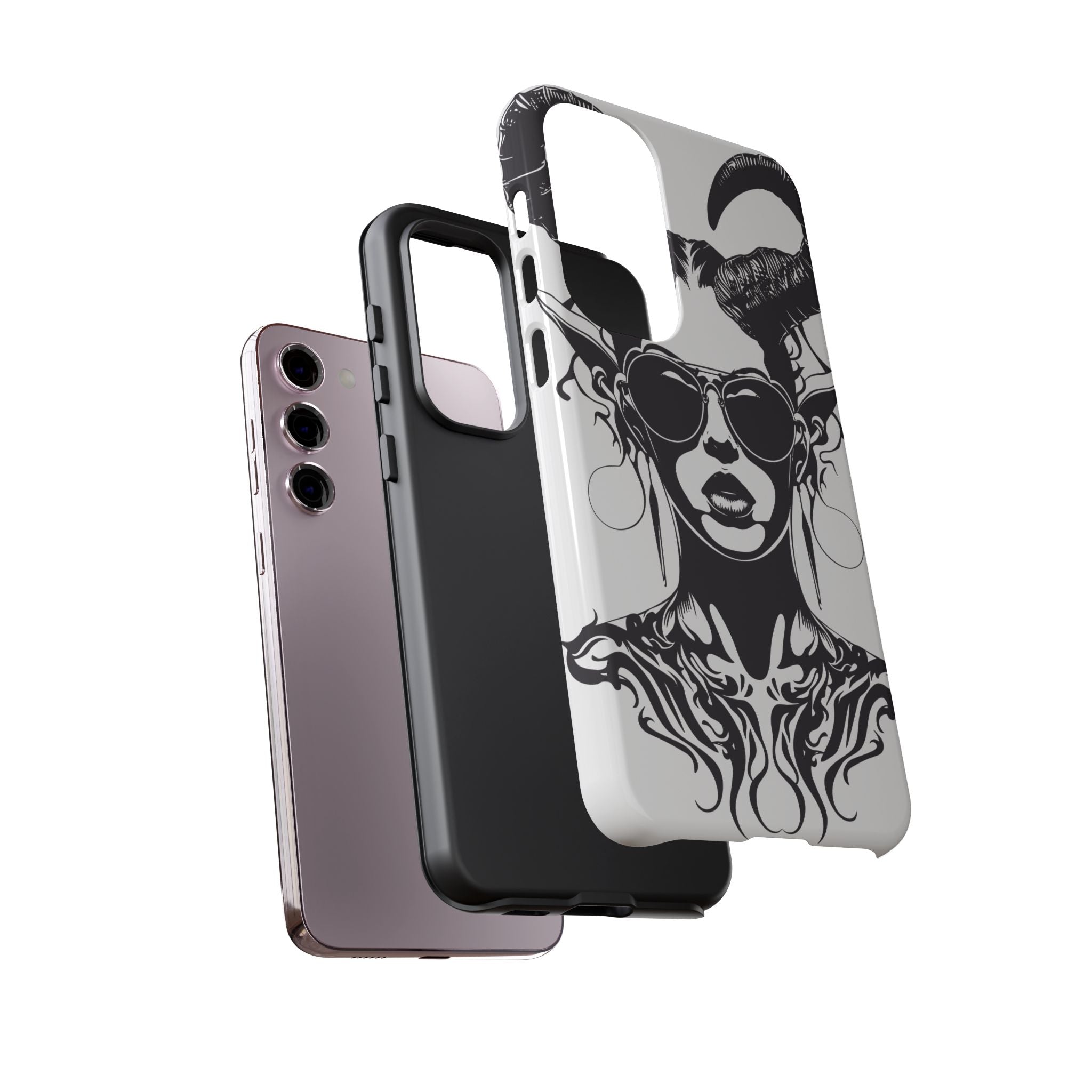 Tough Cases: Stylish Phone Case with Edgy Design, Protective Cover, Gift for Her, Trendy Accessories, Unique Art, Holiday Present