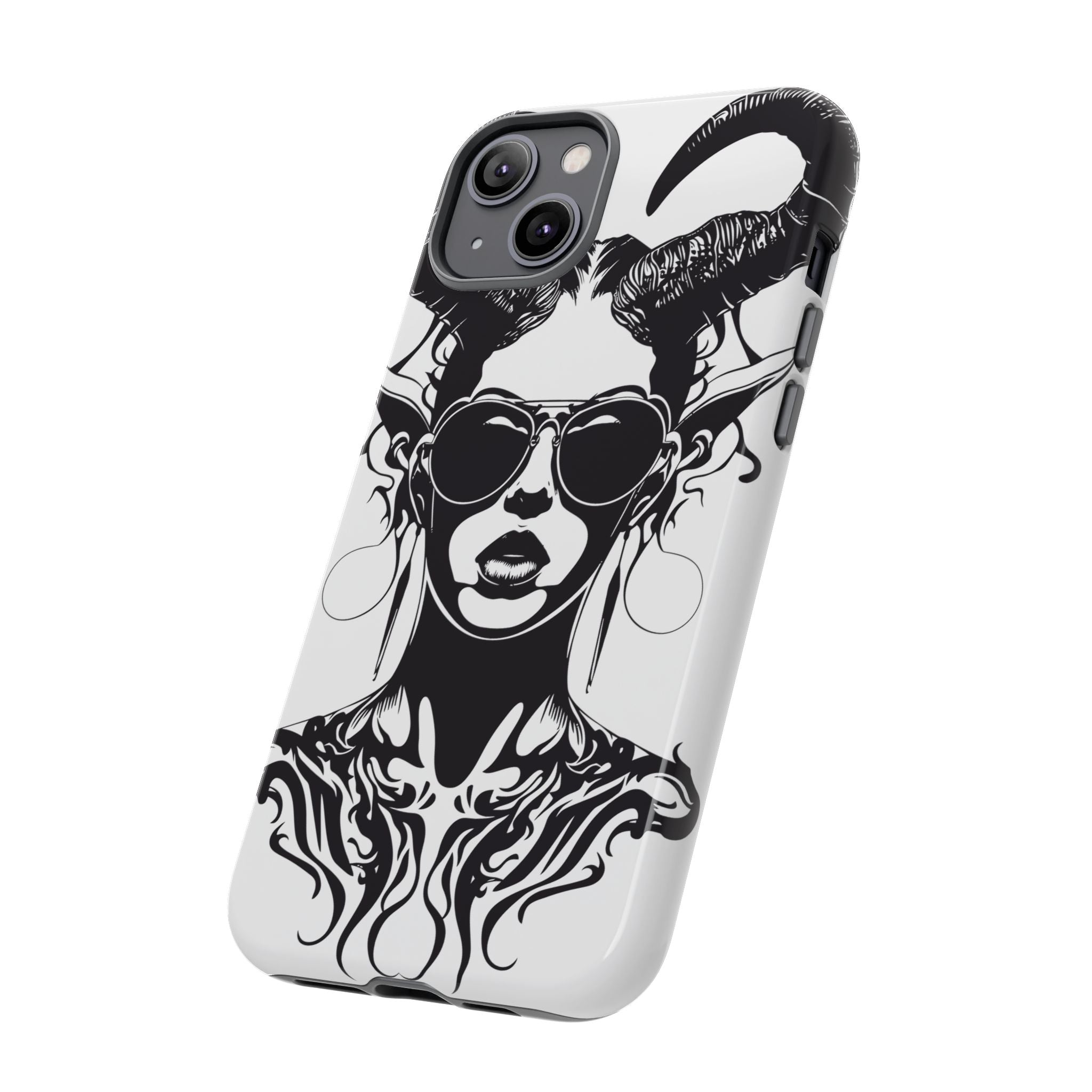 Tough Cases: Stylish Phone Case with Edgy Design, Protective Cover, Gift for Her, Trendy Accessories, Unique Art, Holiday Present
