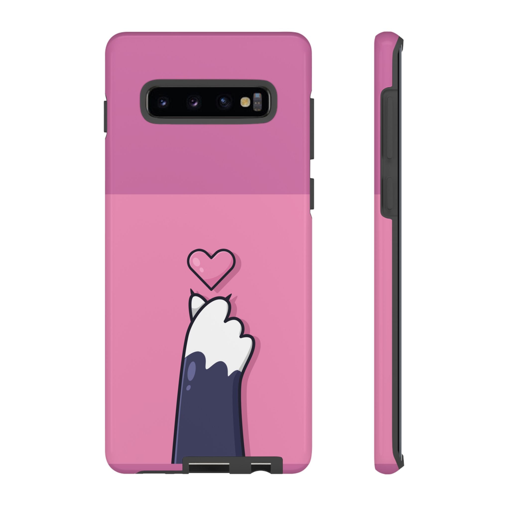 Cute Cat Paw Phone Case, Playful Pet Lover Gift, Animal Print Phone Cover, Heart Design Case, Fun Feminine Case, Kawaii Style