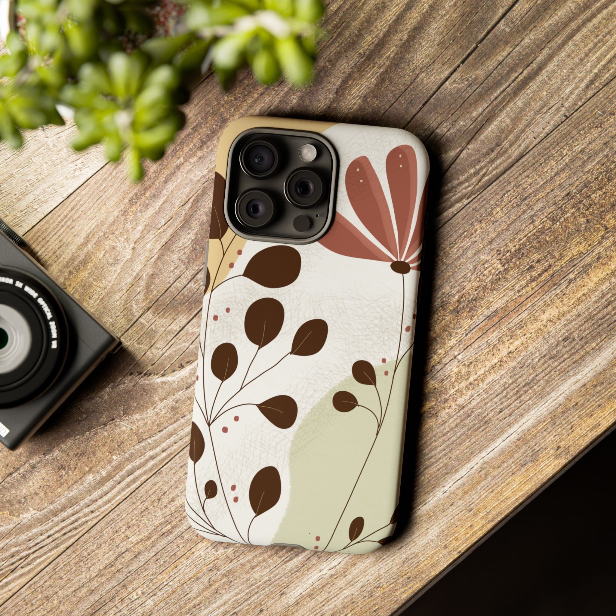 Floral Phone Case - Stylish Tough Cases for Women, Trendy Phone Cover, Gift for Her, Birthday Present, Everyday Use