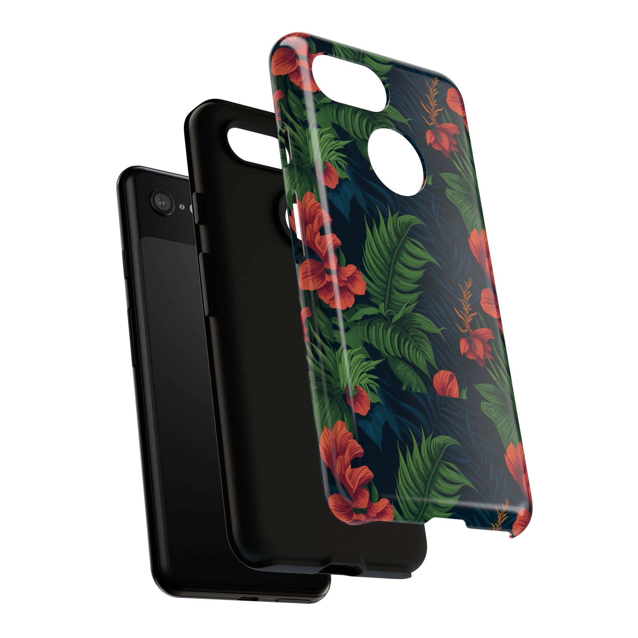 Tropical Phone Case with Floral Design, Eco-Friendly Protection for Summer Vibes, Ideal Gift for Nature Lovers, Vibrant Background