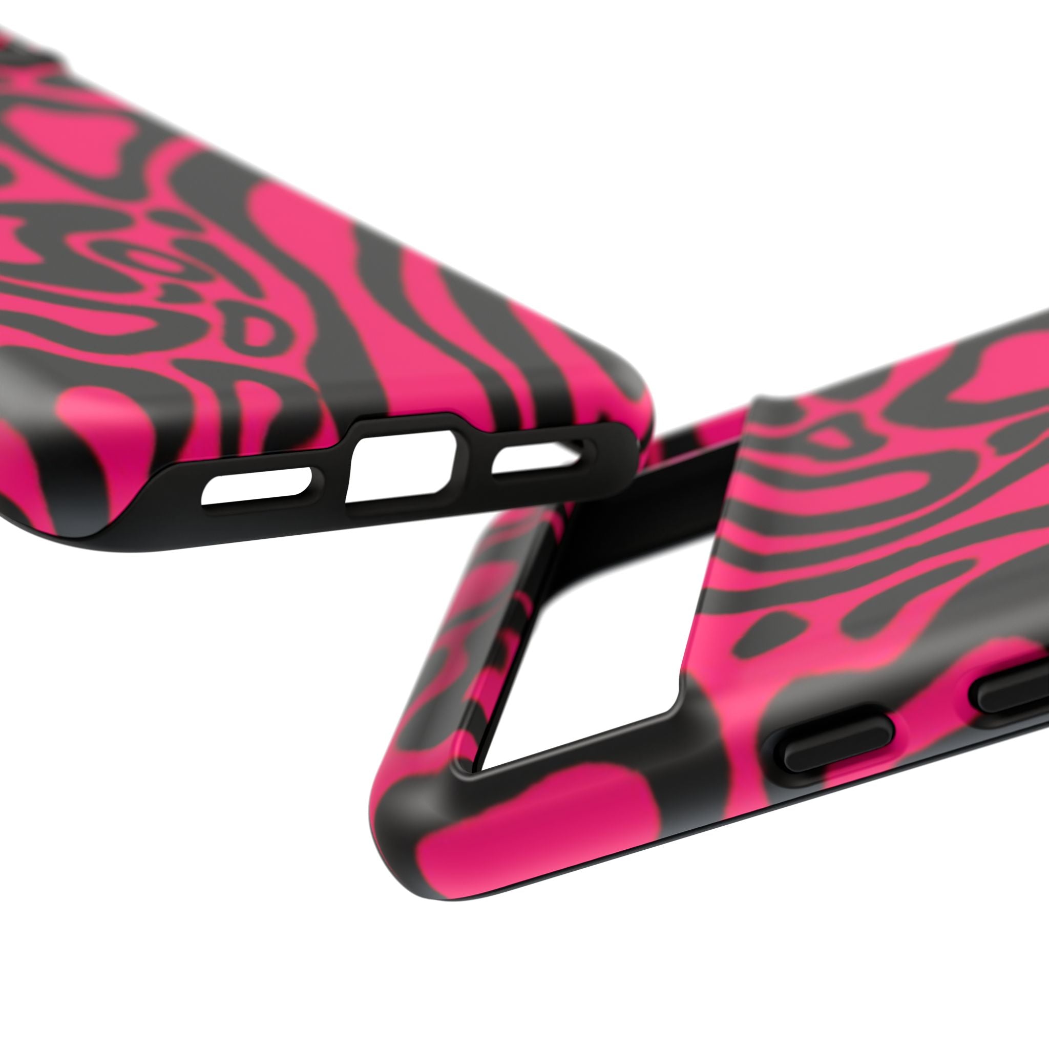 Bold Pink Patterned Phone Case, Stylish Tough Case, Trendy Accessory, Gift for Her, Tech Protection