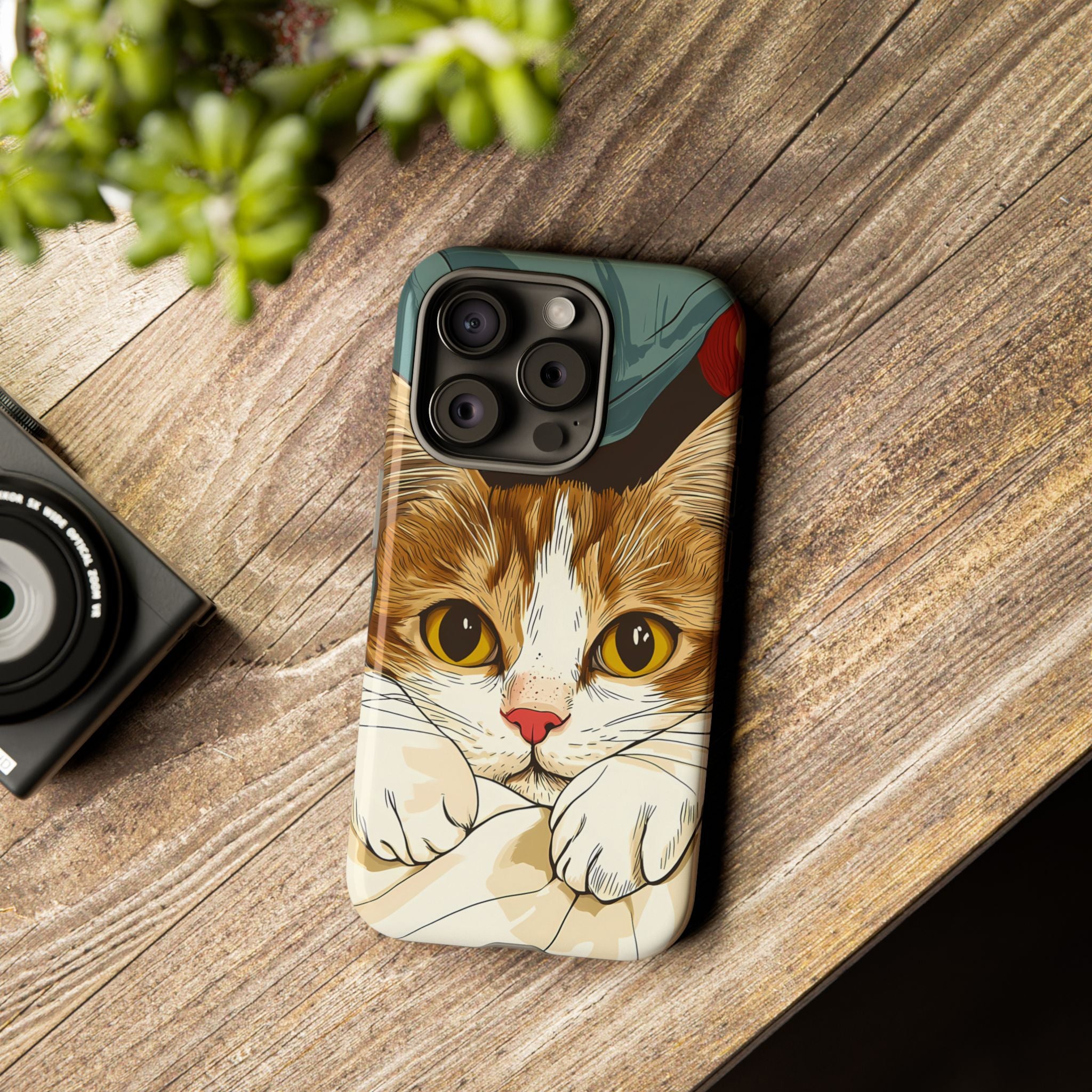 Cute Cat Phone Case - Ideal for Cat Lovers, Pet Owners, Birthday Gifts, Smartphone Accessories, Funny Pet Humor