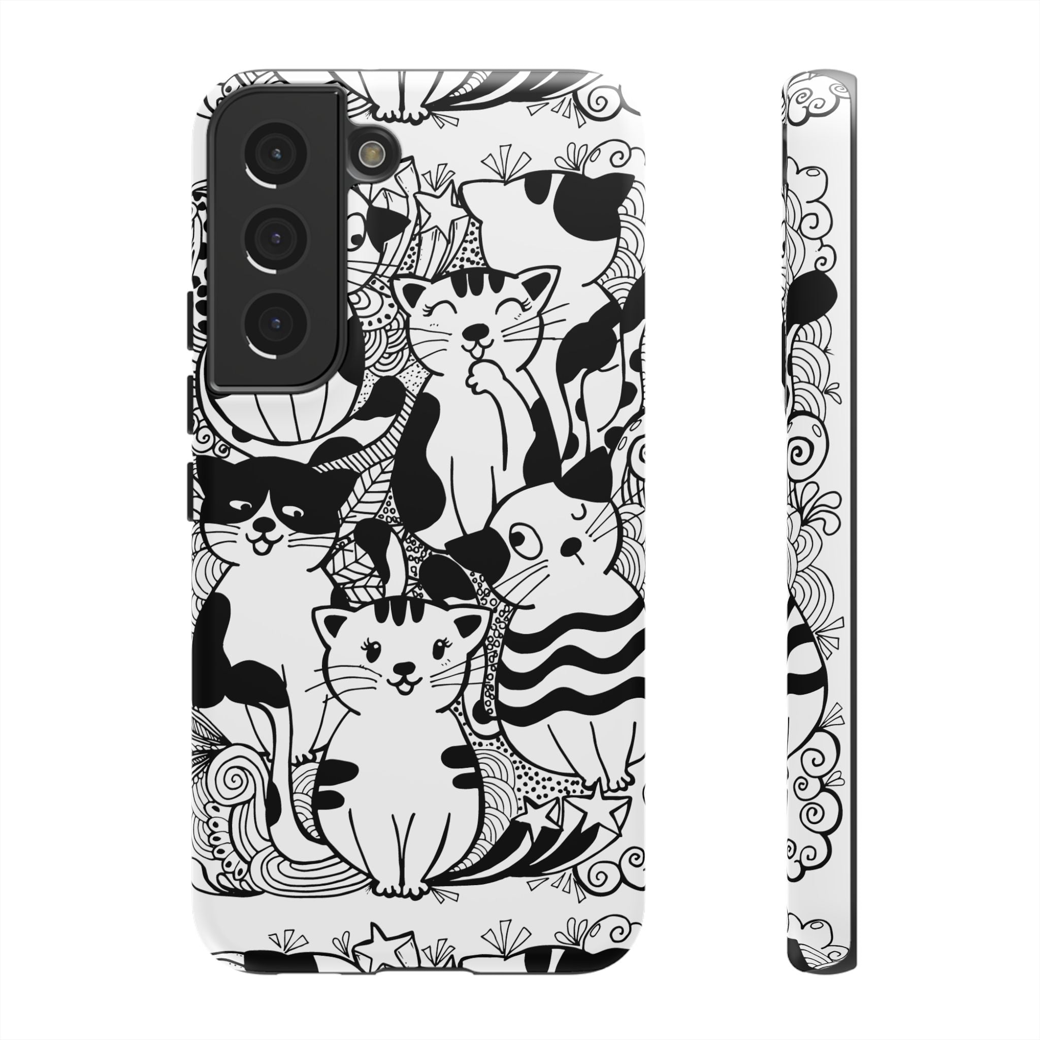 Cat-Themed Phone Case, Cute Cat Art, Pet Lover Gift, Birthday Present, Unique Cat Decor, Fun Tech Accessories, Animal Lover Case