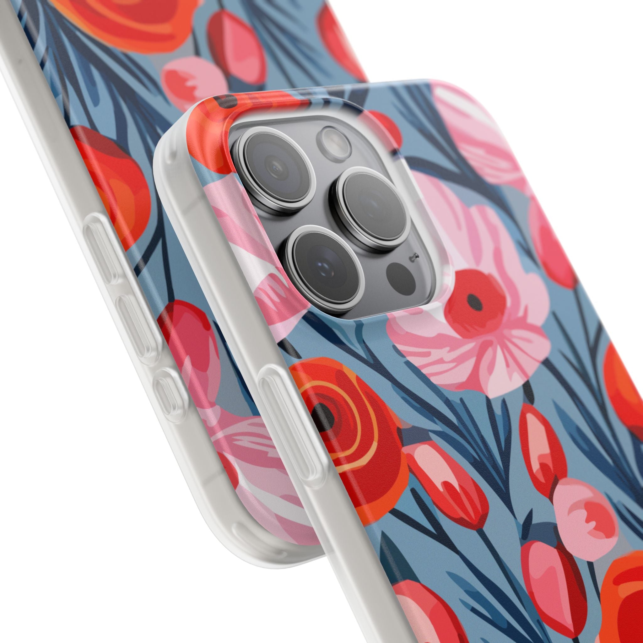 Beautiful Floral Flexi Cases for Phone, Stylish Protective Cover, Gift for Her, Phone Accessories, Floral Design