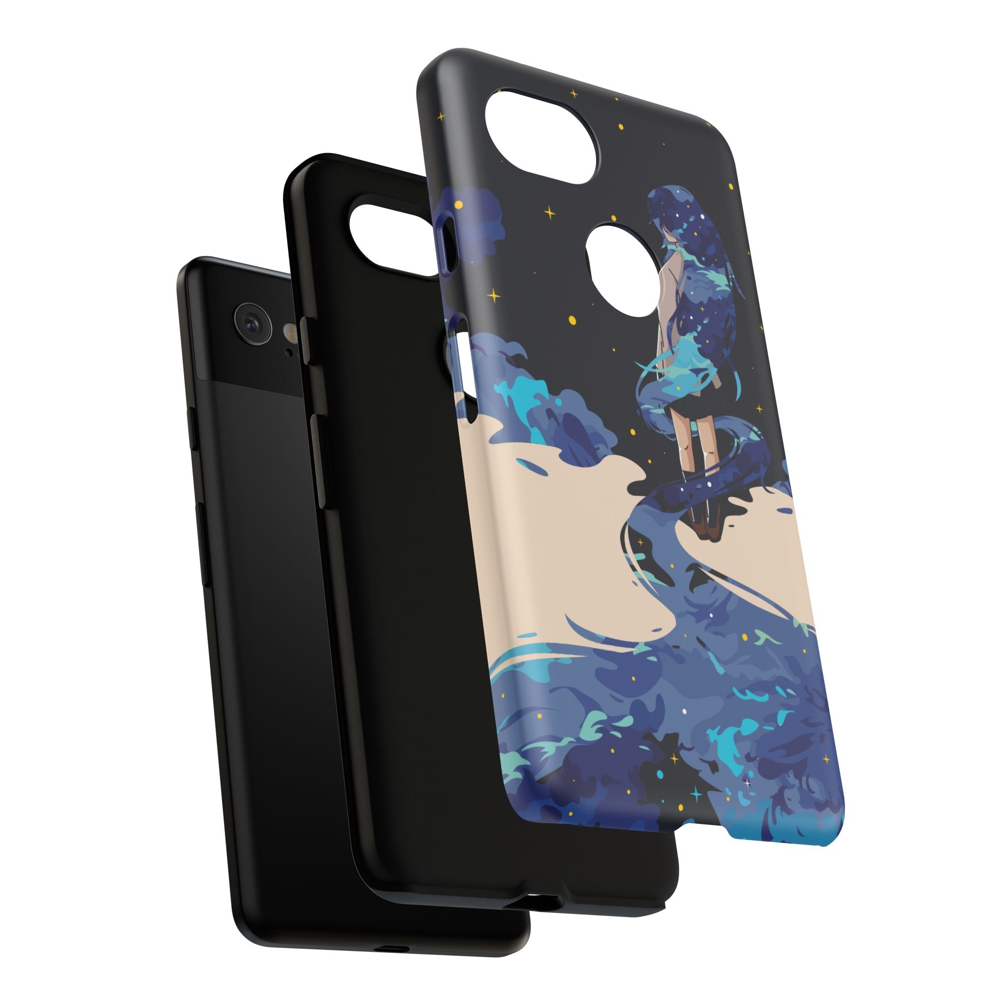 Galaxy-Inspired Phone Case, Celestial Design, Tough Phone Cover, Gift for Space Lovers, Artsy Accessories, Unique Merchandise