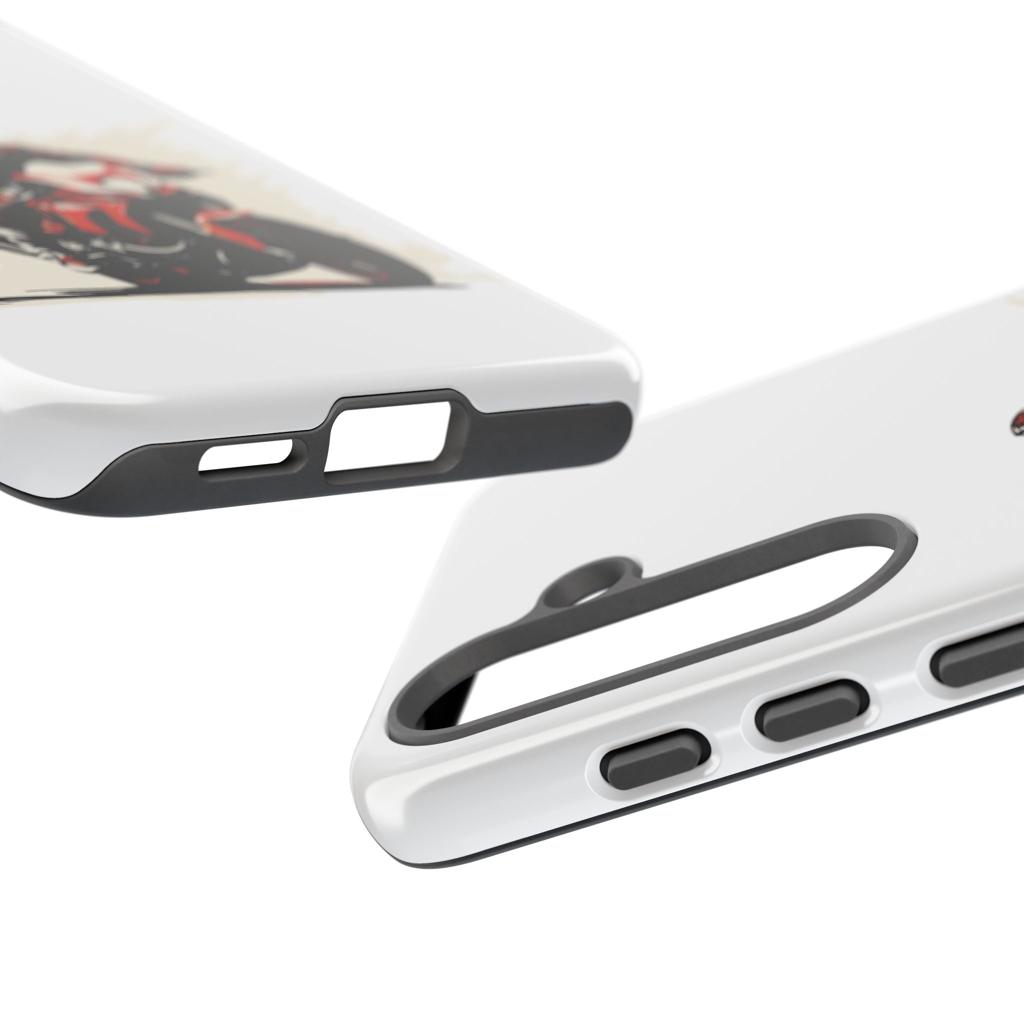 Motorcycle Phone Case, Tough Cases for Riders, Biker Accessory, Gifts for Motorcyclists, Red Bike Design