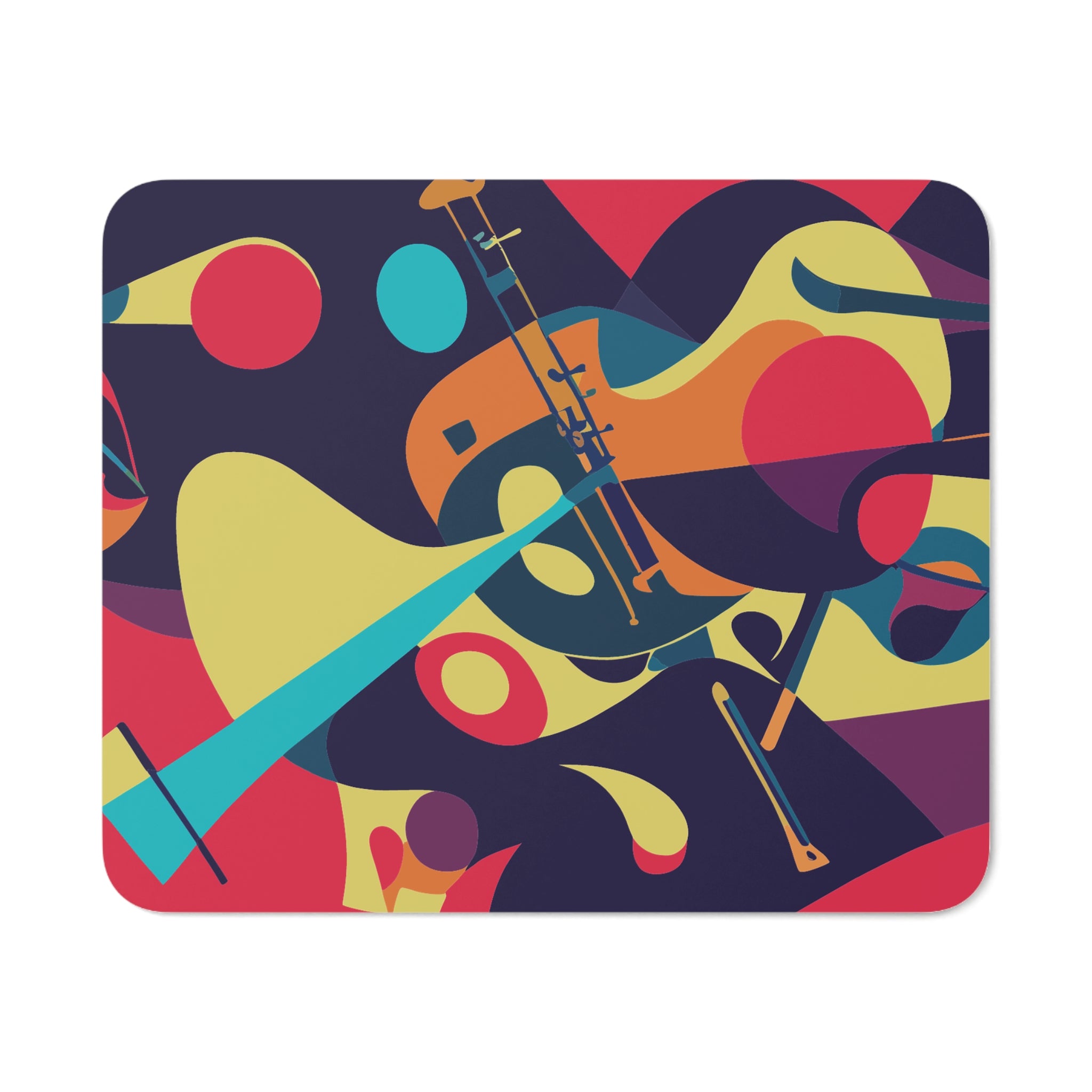 Colorful Abstract Music Desk Mouse Pad, Vibrant Office Accessory, Unique Gift for Musicians, Art Enthusiasts, Home Office Decor