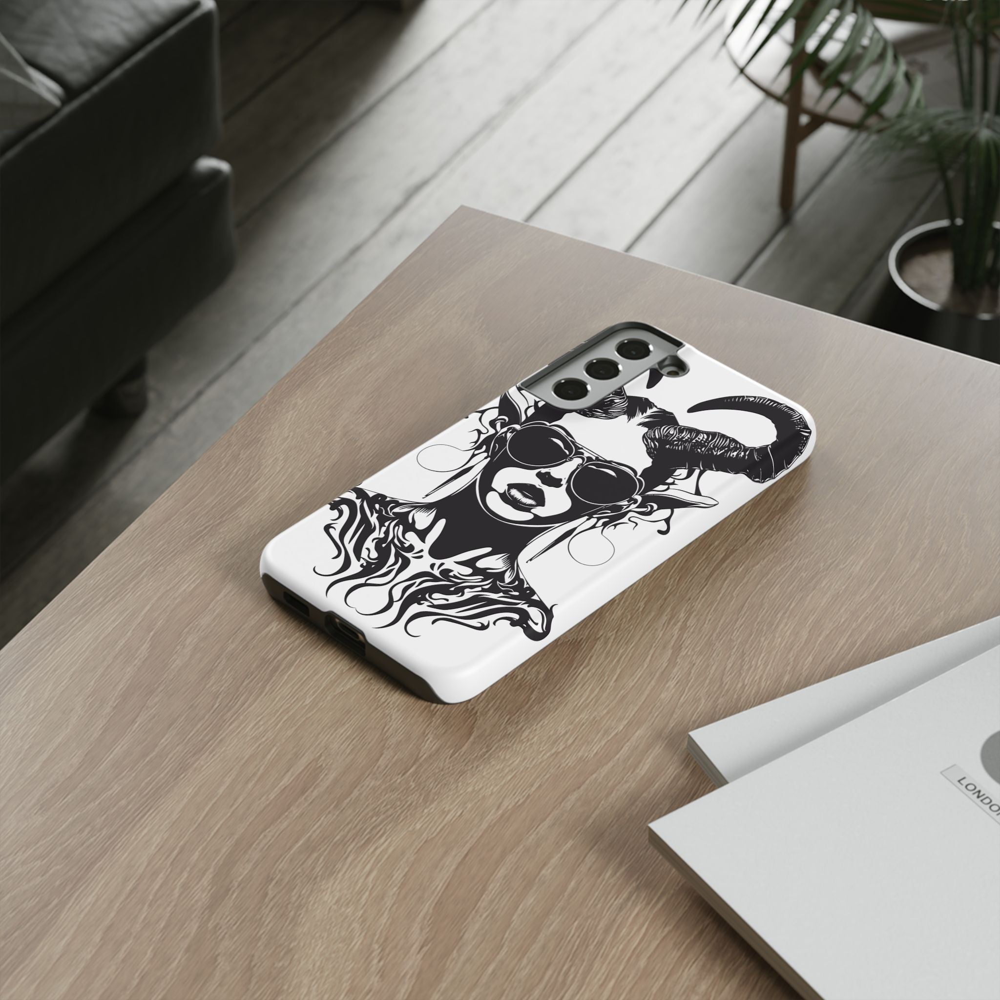 Tough Cases: Stylish Phone Case with Edgy Design, Protective Cover, Gift for Her, Trendy Accessories, Unique Art, Holiday Present