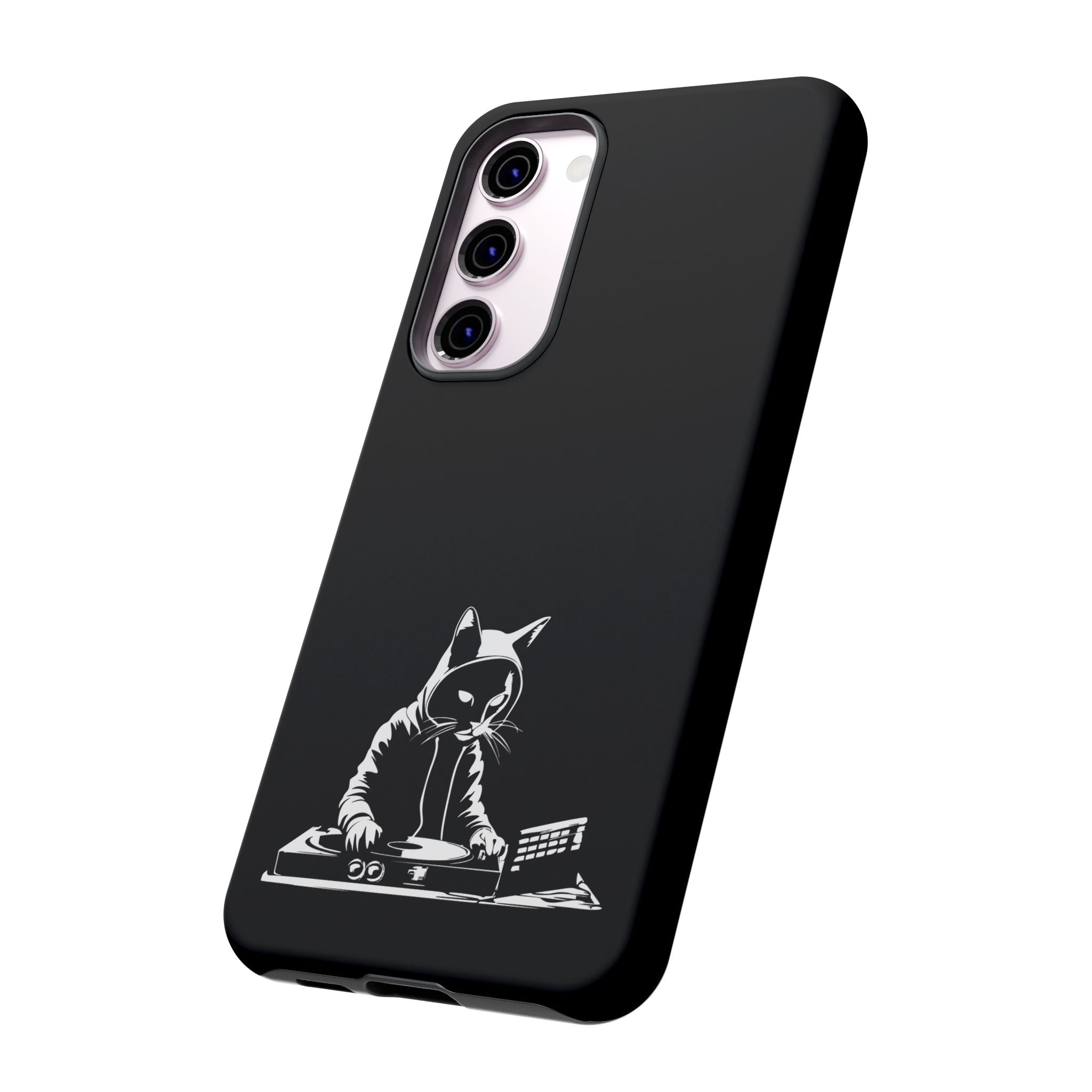 Cat DJ Phone Case | Stylish Tough Cases for Music Lovers, Gift for Cat Owners, Unique Phone Accessory, Cool Tech Gear