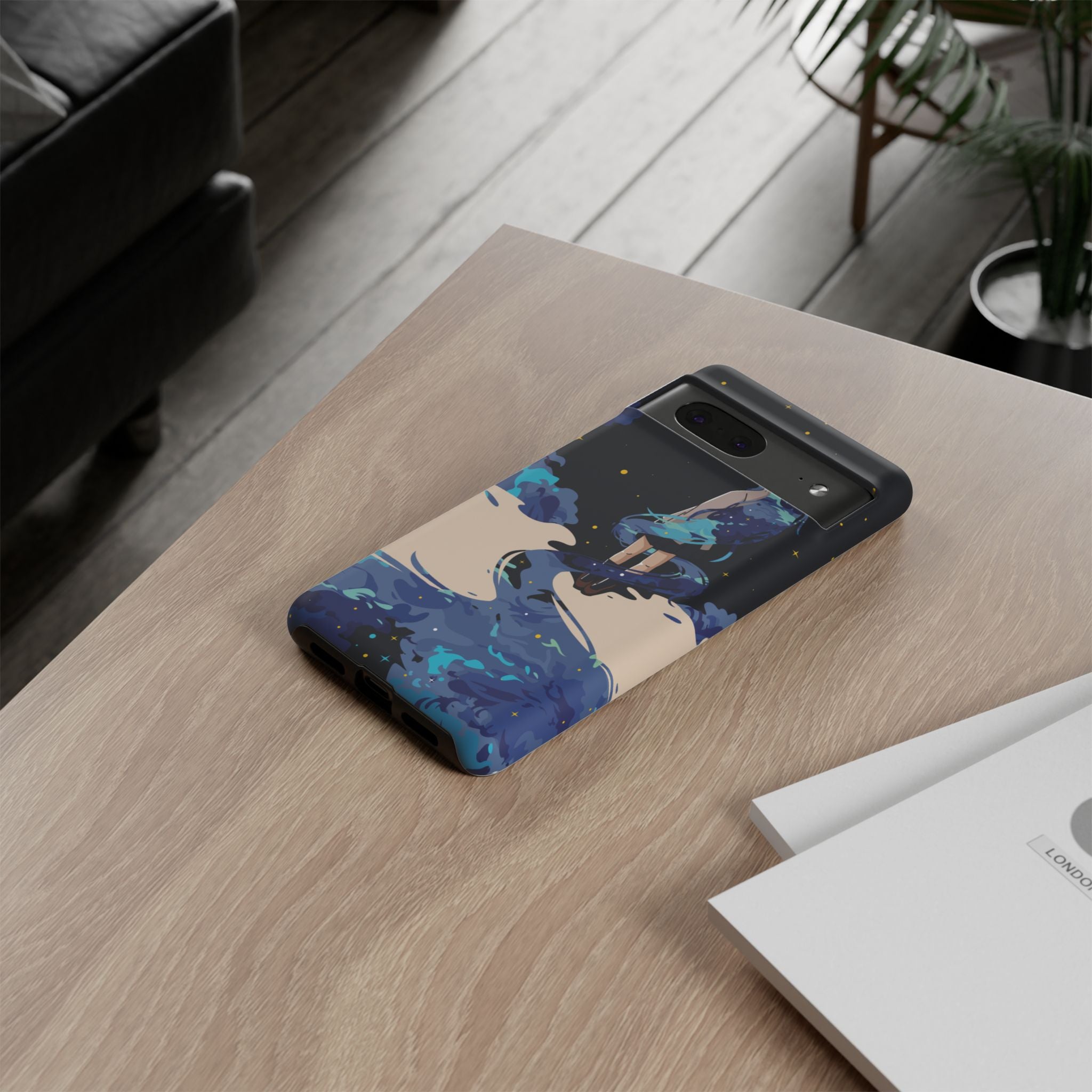 Galaxy-Inspired Phone Case, Celestial Design, Tough Phone Cover, Gift for Space Lovers, Artsy Accessories, Unique Merchandise