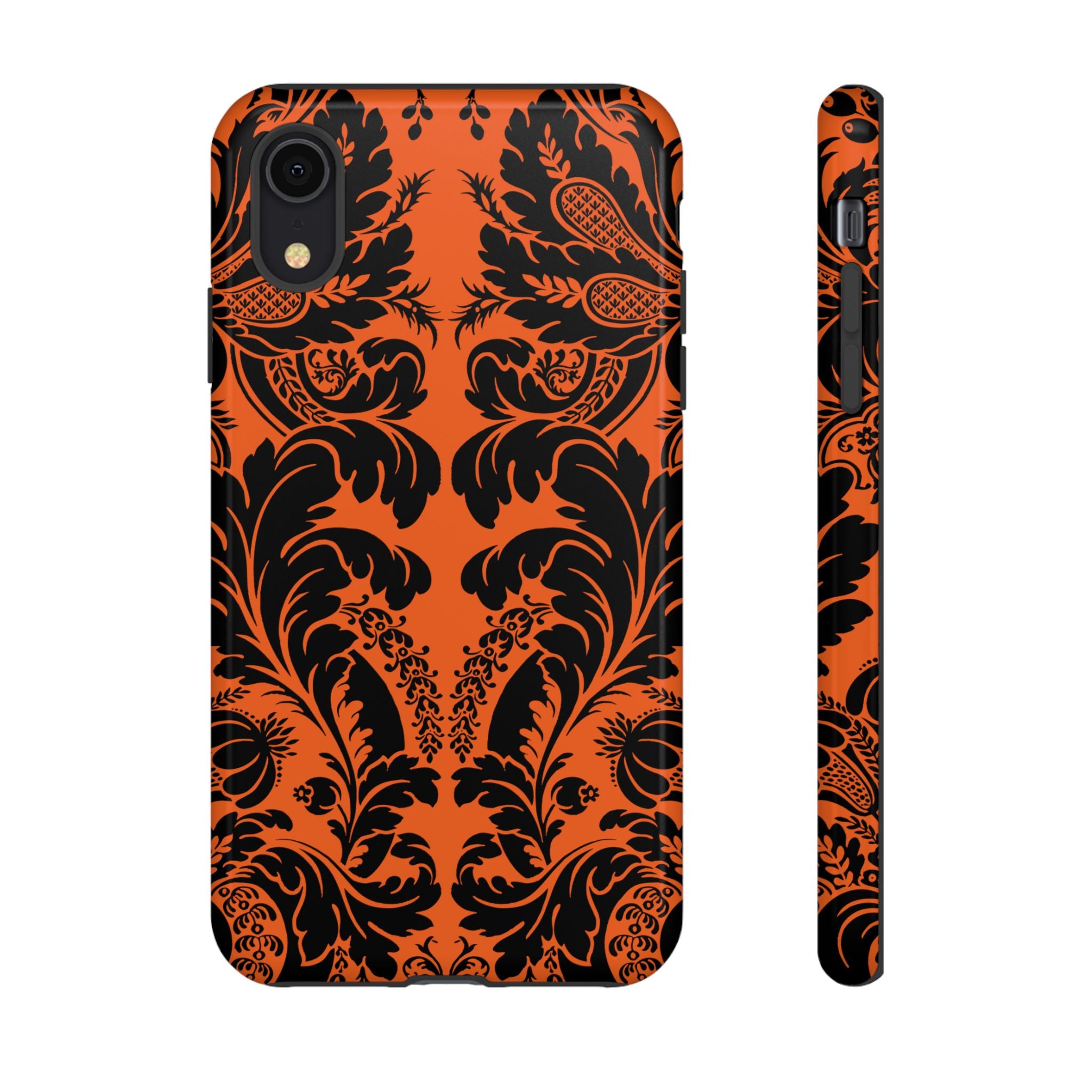 Elegant Phone Case with Orange Floral Design | Tough Cases, Smartphone Cover, Gift for Her, Floral Patterns, Stylish Accessories
