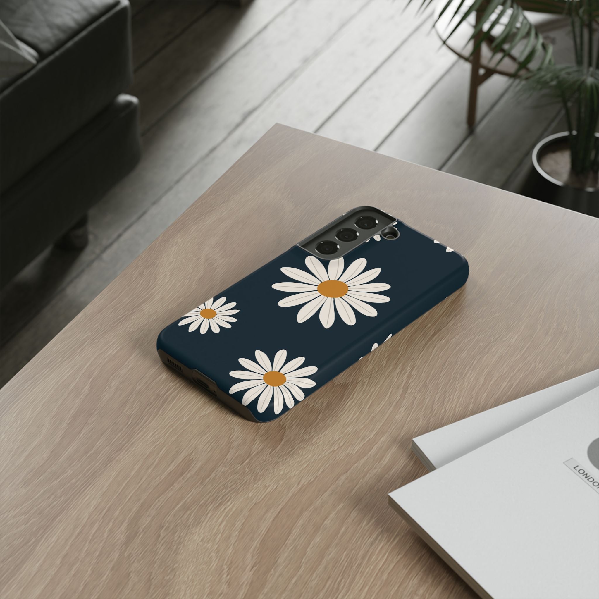 Daisy Phone Case, Floral Phone Cover, Tough Phone Case, Gift for Flower Lovers, Smartphone Accessory, Spring Design