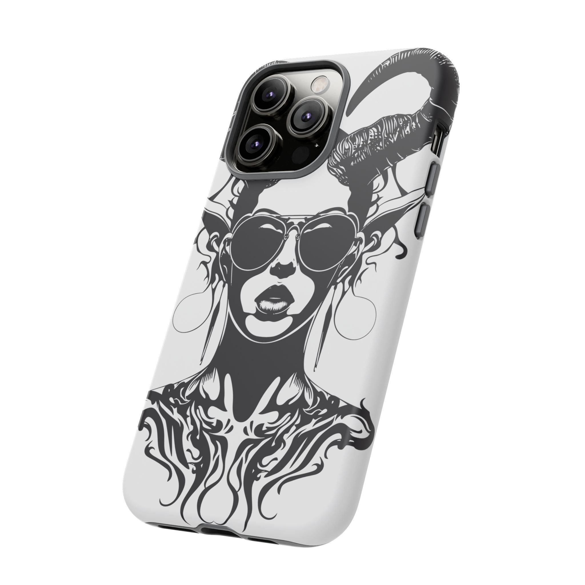 Tough Cases: Stylish Phone Case with Edgy Design, Protective Cover, Gift for Her, Trendy Accessories, Unique Art, Holiday Present
