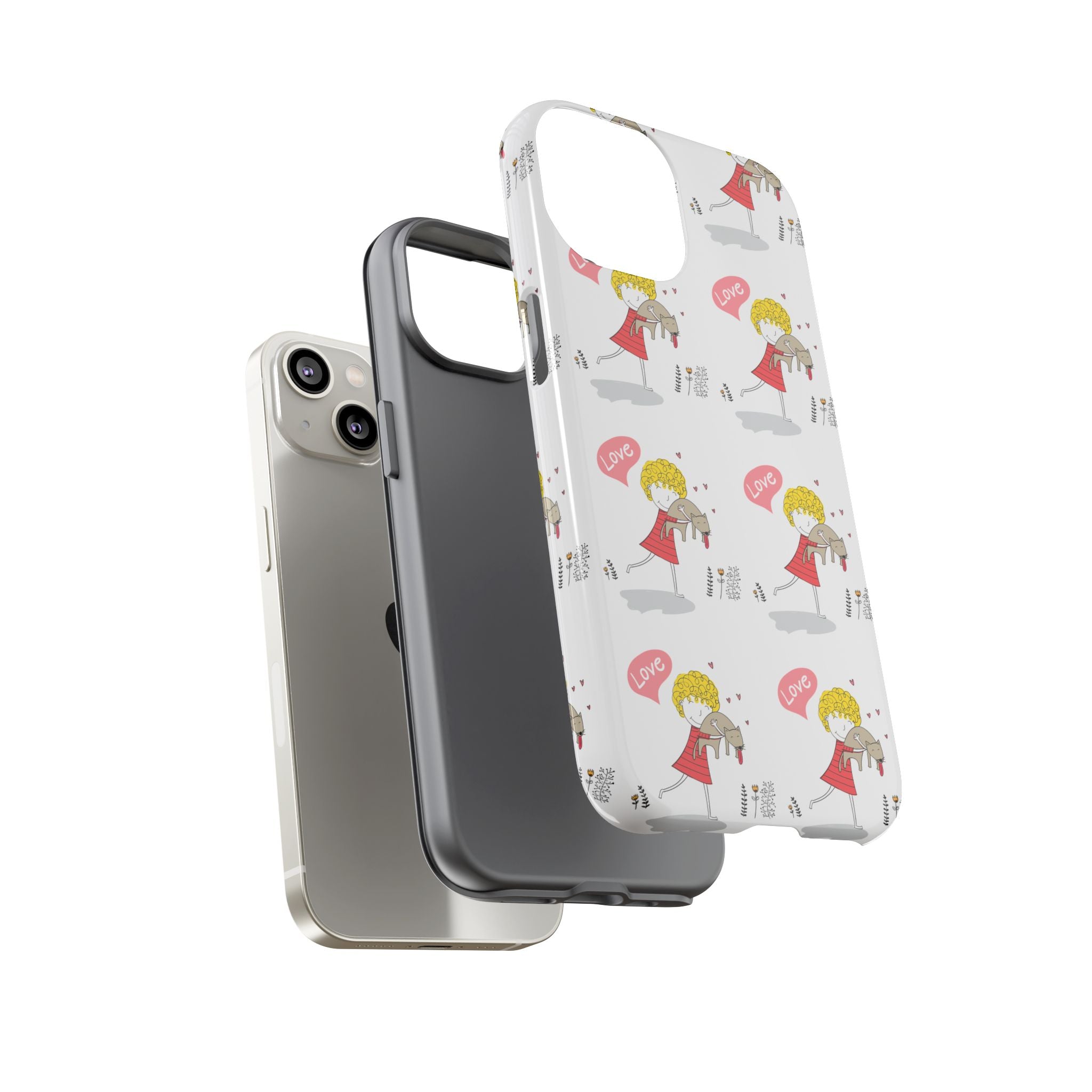 Love-Themed Phone Case | Cute Pet Lover Accessory, Perfect Gift for Birthdays, Anniversaries, Animal Lovers, Valentine's Day