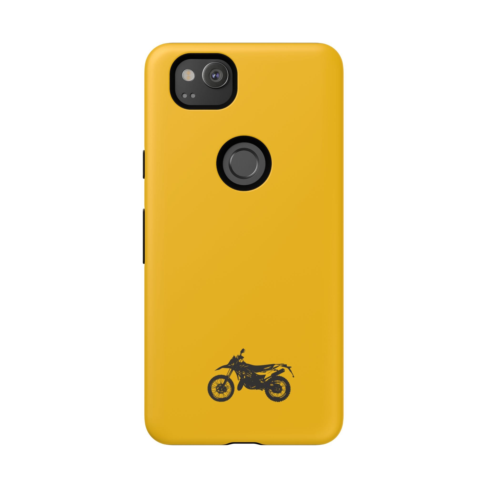 Motorcycle Phone Case, Tough Phone Cover, Gift for Bikers, Durable Tech Accessory, Yellow Motorcycle Design