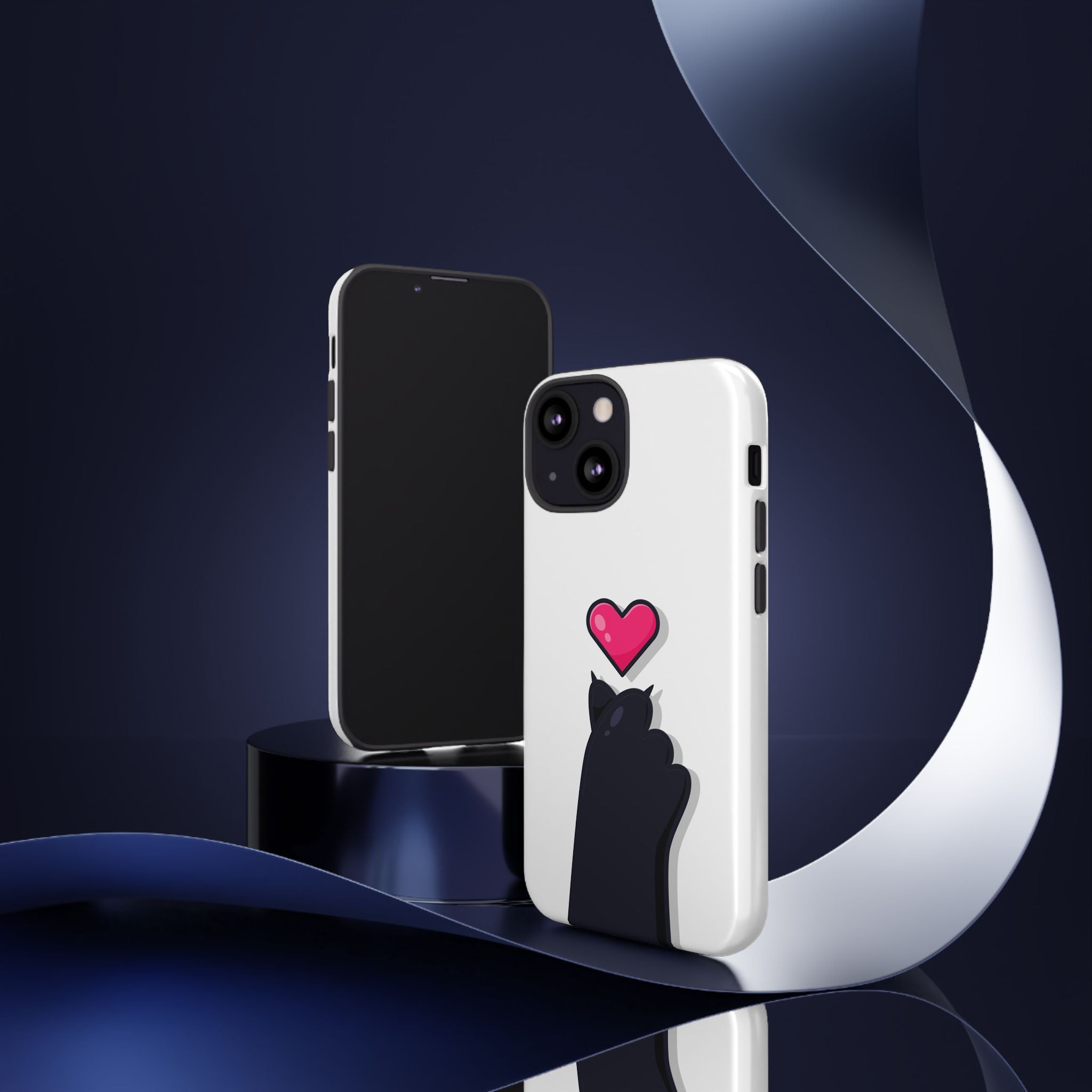 Cute Cat Love Phone Case, Tough Cell Phone Cover, Animal Lover Gifts, Pet Parent Accessories, Valentine's Day Essentials