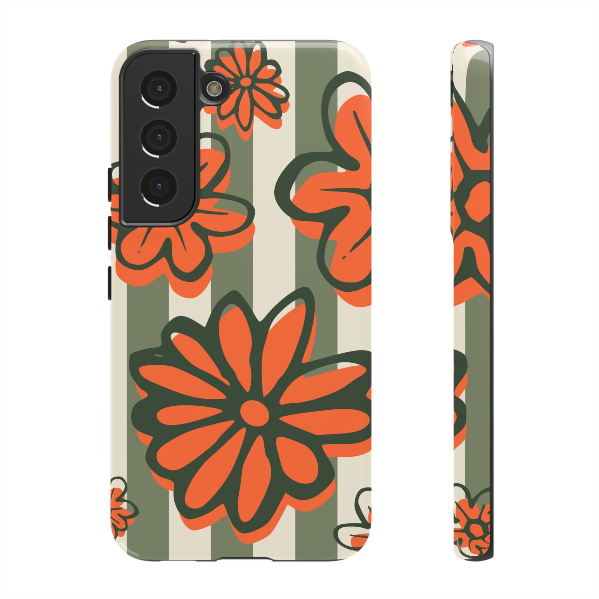 Floral Tough Phone Case - Trendy Protector for Pet Lovers, Super Cute Gift, Floral Design, Stylish Phone Cover, Unique Accessory