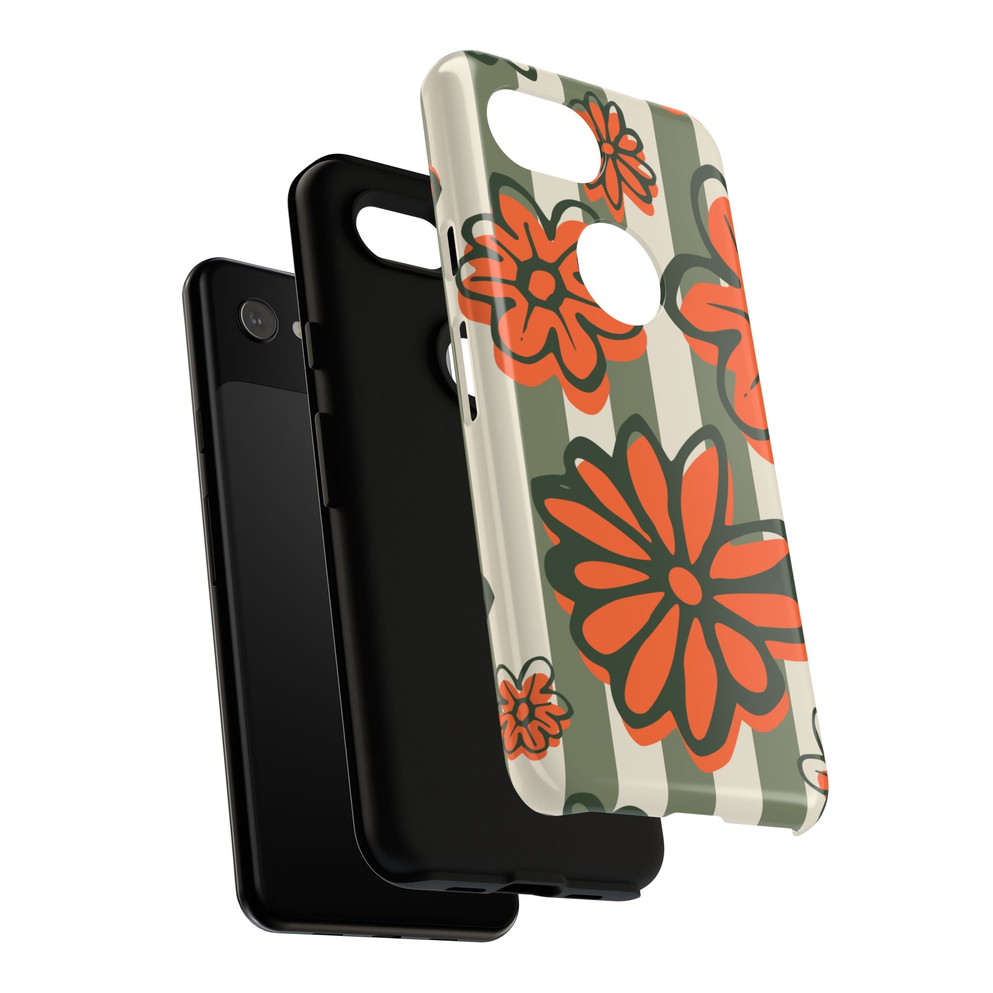 Floral Tough Phone Case - Trendy Protector for Pet Lovers, Super Cute Gift, Floral Design, Stylish Phone Cover, Unique Accessory
