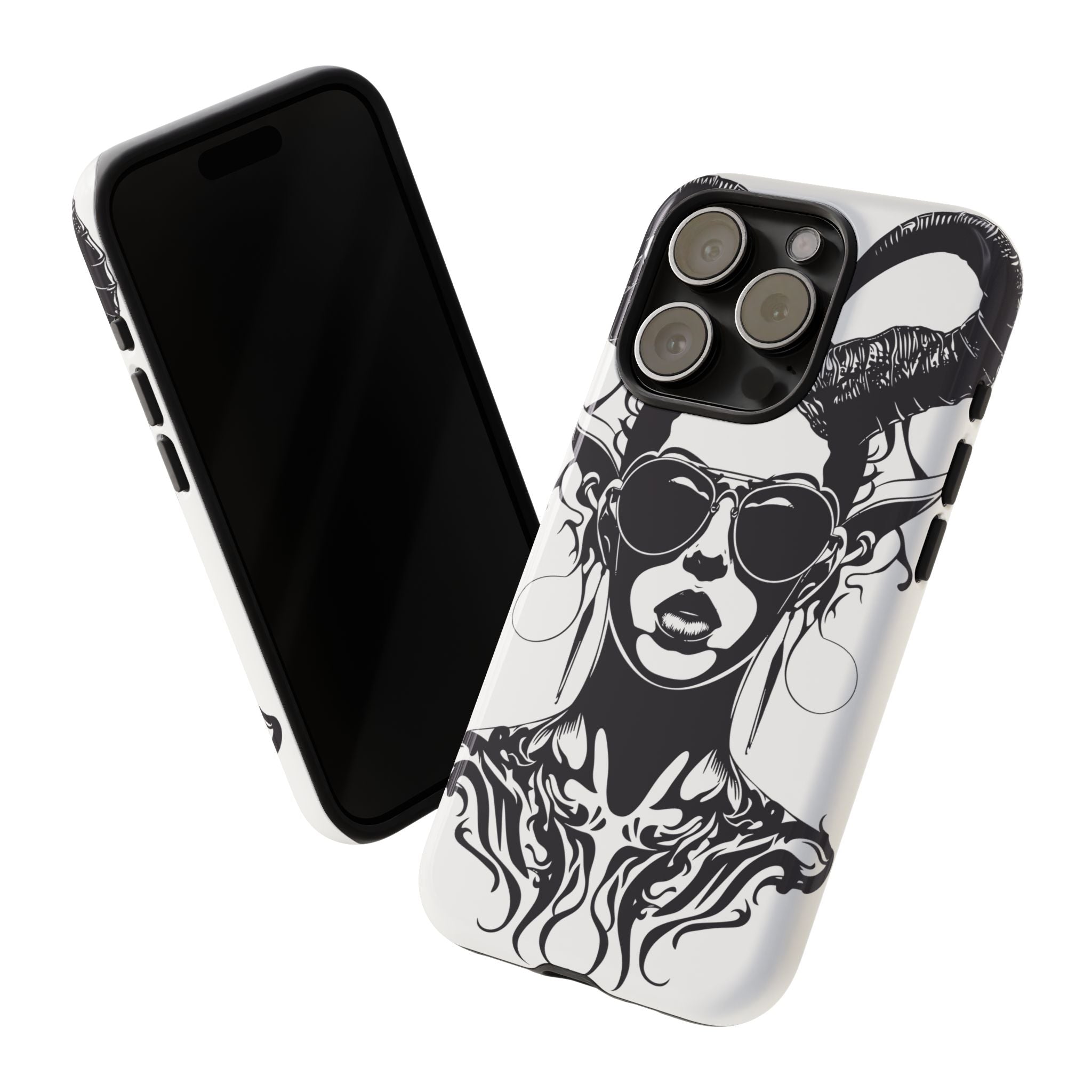 Tough Cases: Stylish Phone Case with Edgy Design, Protective Cover, Gift for Her, Trendy Accessories, Unique Art, Holiday Present