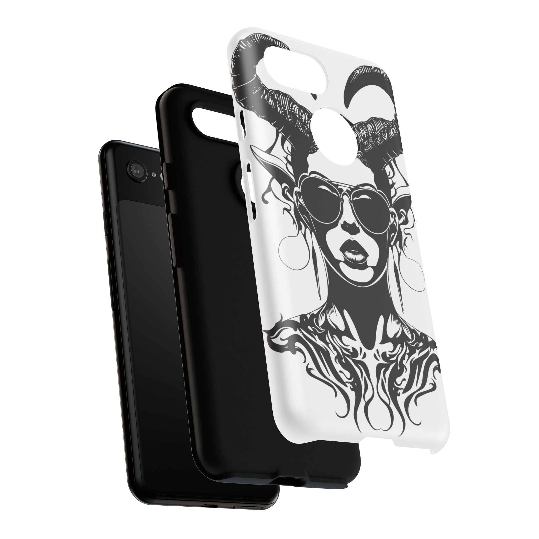 Tough Cases: Stylish Phone Case with Edgy Design, Protective Cover, Gift for Her, Trendy Accessories, Unique Art, Holiday Present