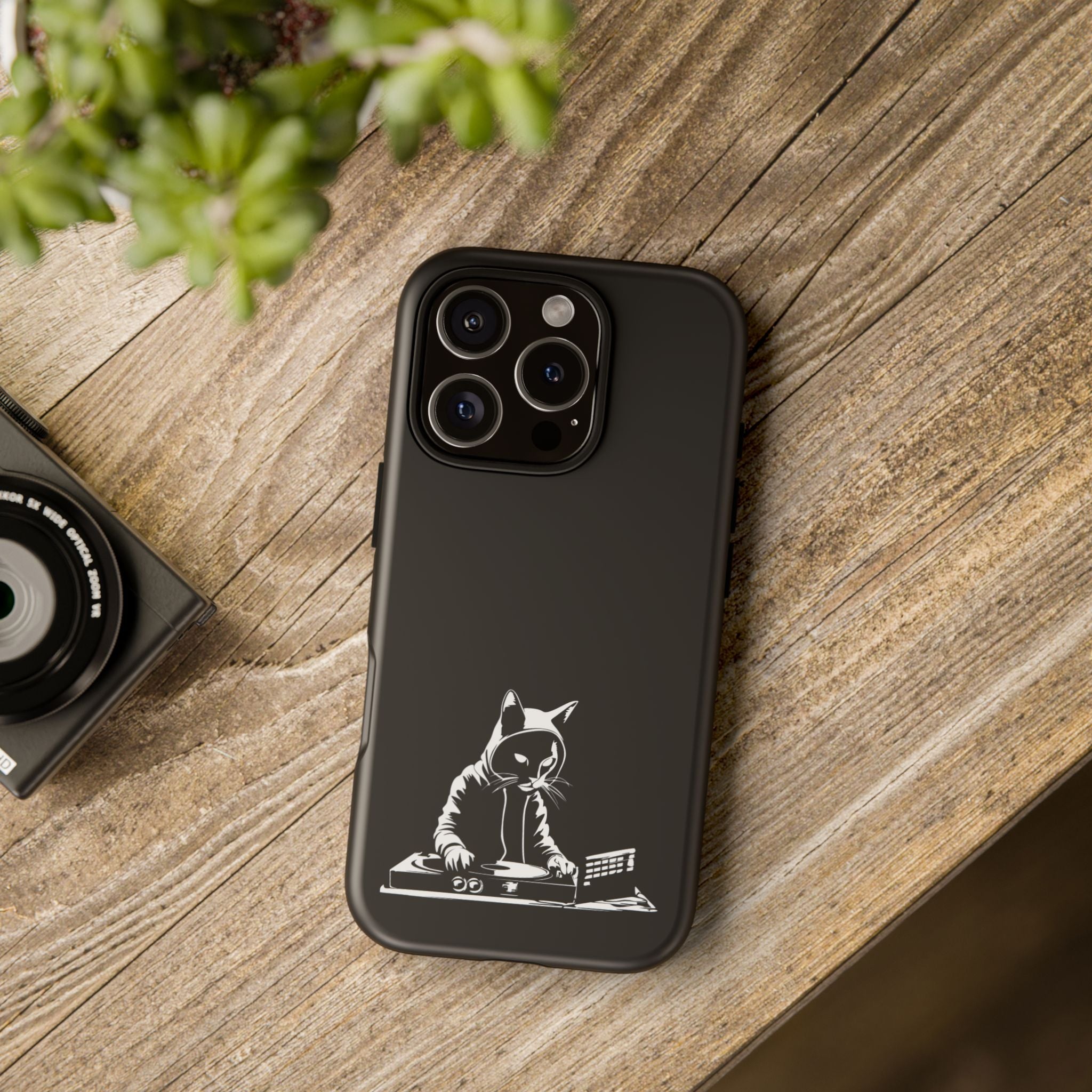 Cat DJ Phone Case | Stylish Tough Cases for Music Lovers, Gift for Cat Owners, Unique Phone Accessory, Cool Tech Gear